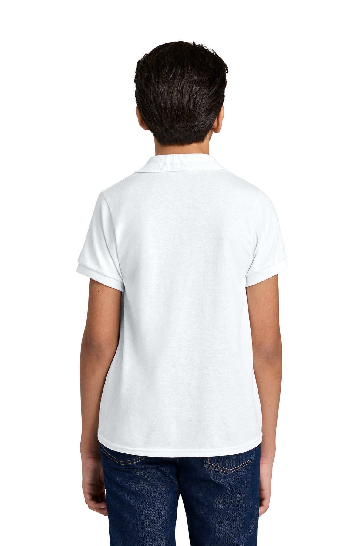 Jerzees Youth Dri-Power Sport Shirt 437B - White - back