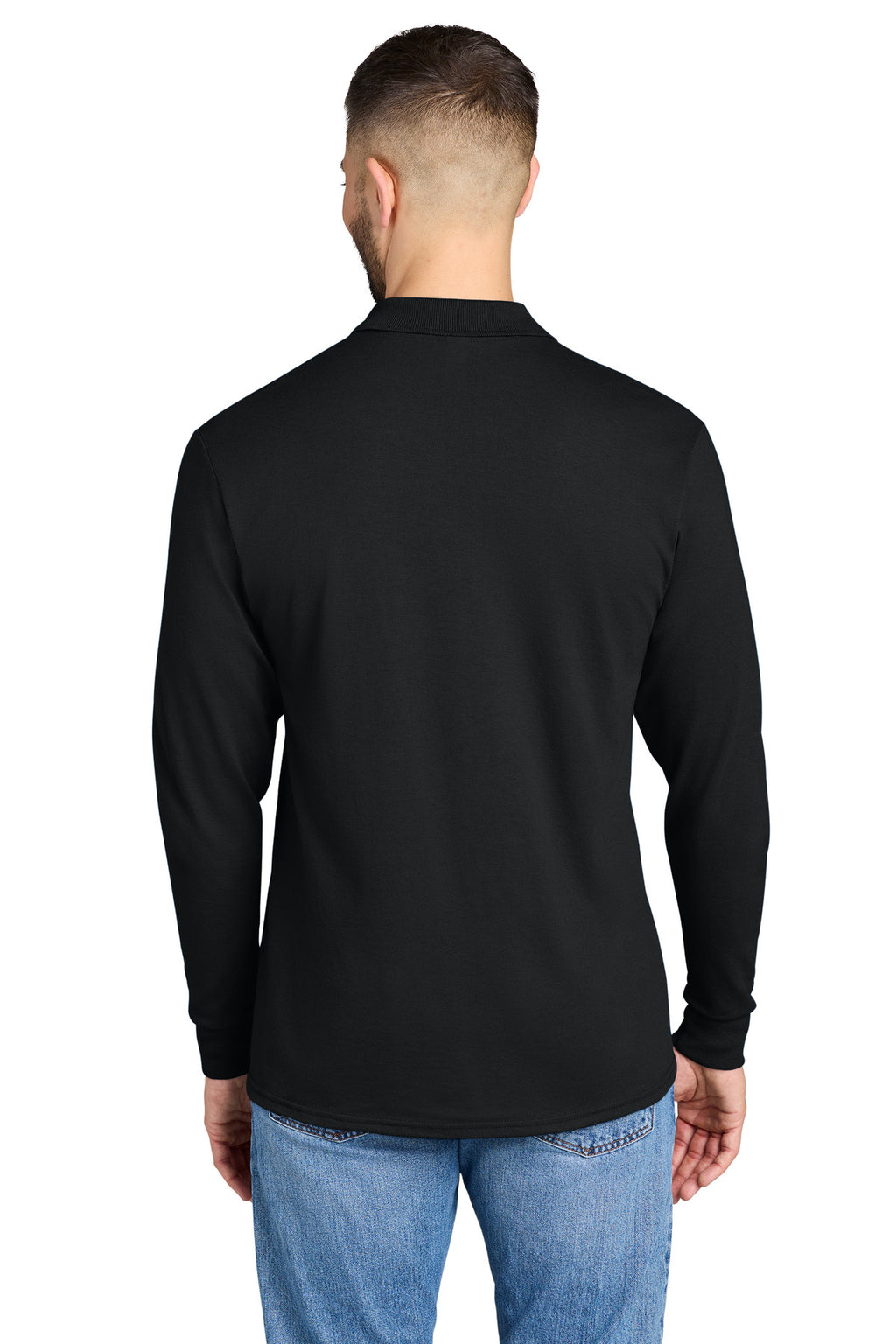 Jerzees Dri-Power Long Sleeve Sport Shirt 437LS - Black - back