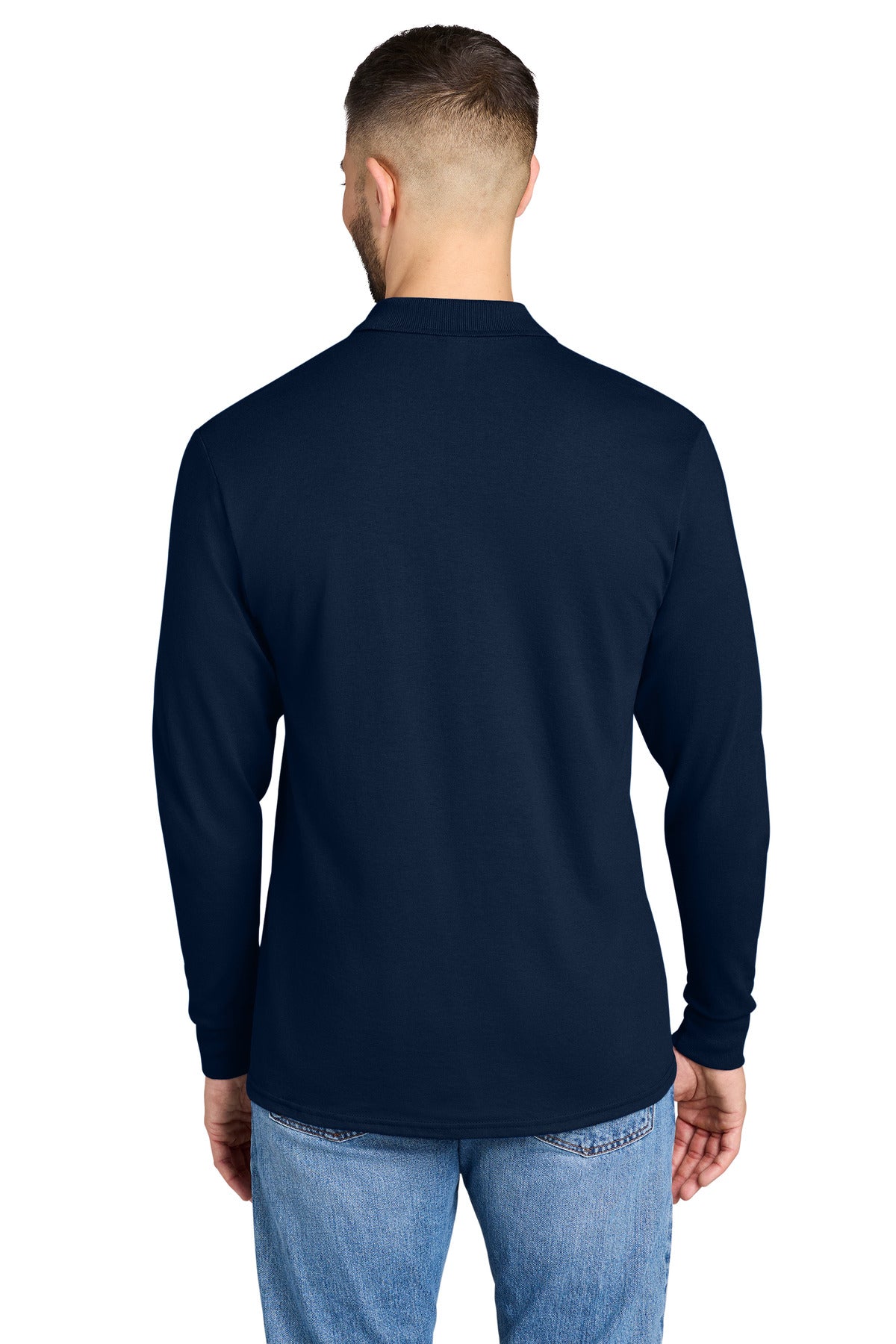 Jerzees Dri-Power Long Sleeve Sport Shirt 437LS - J. Navy - back