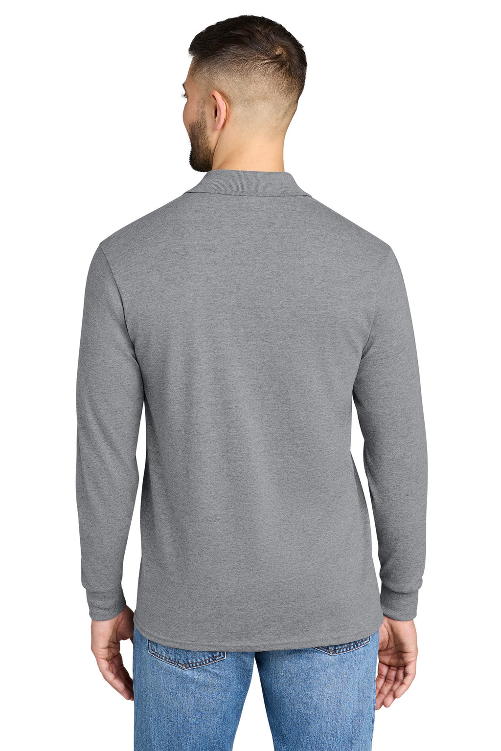 Jerzees Dri-Power Long Sleeve Sport Shirt 437LS - Oxford - back