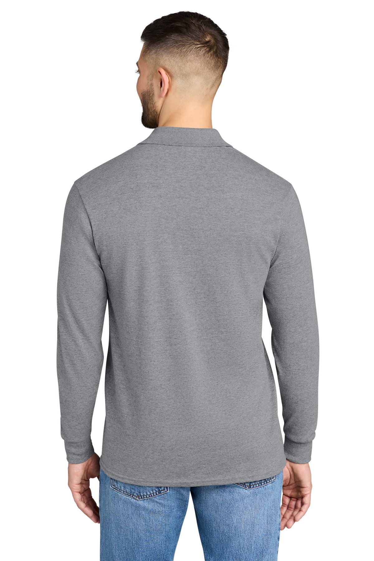 Jerzees Dri-Power Long Sleeve Sport Shirt 437LS - Oxford - back