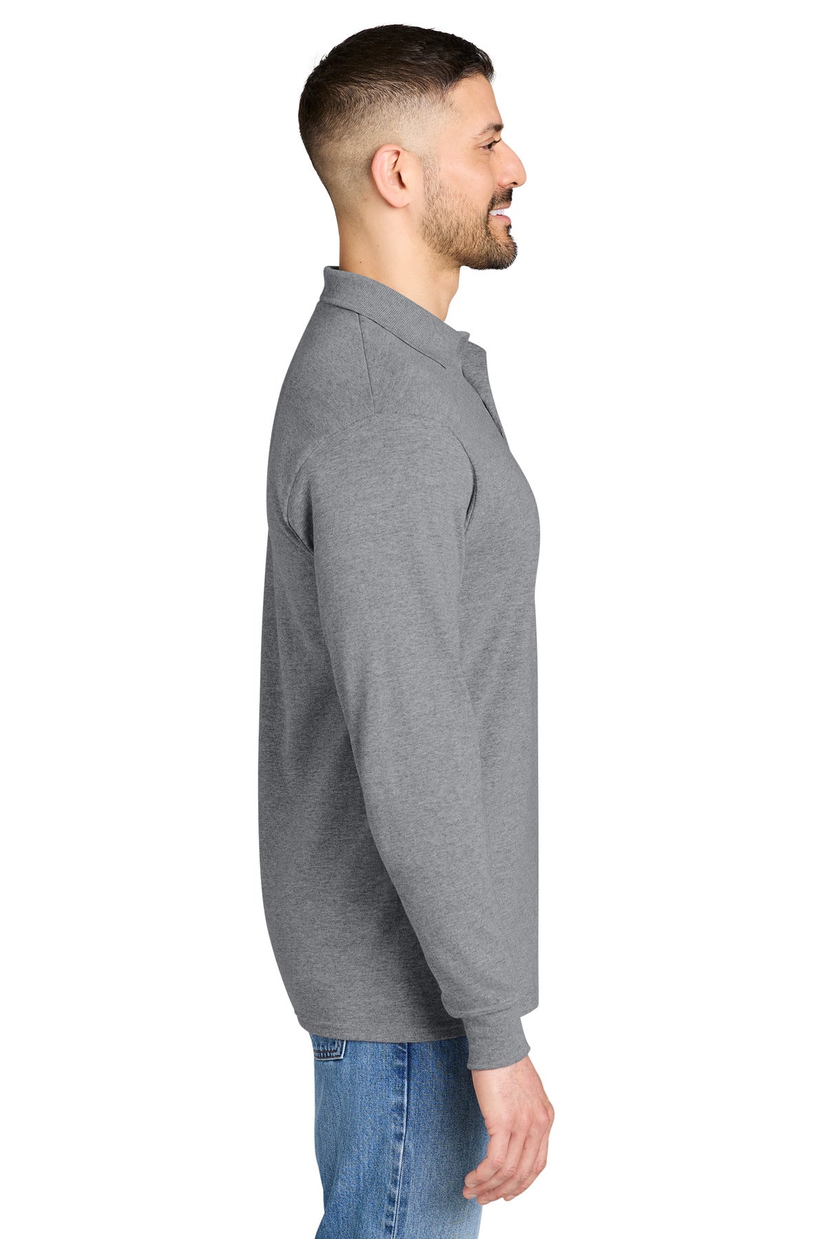 Jerzees Dri-Power Long Sleeve Sport Shirt 437LS - Oxford - side