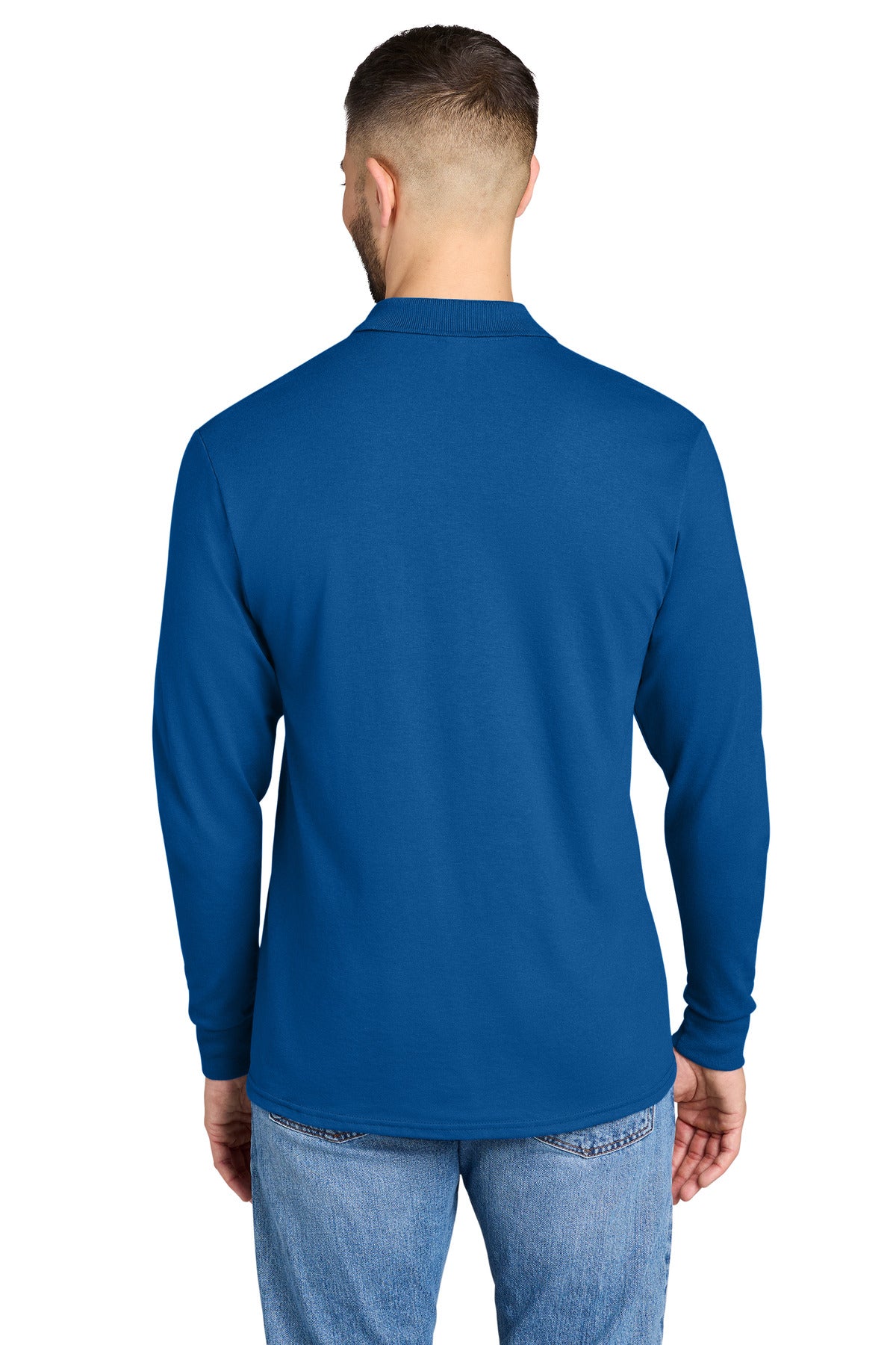 Jerzees Dri-Power Long Sleeve Sport Shirt 437LS - Royal - back
