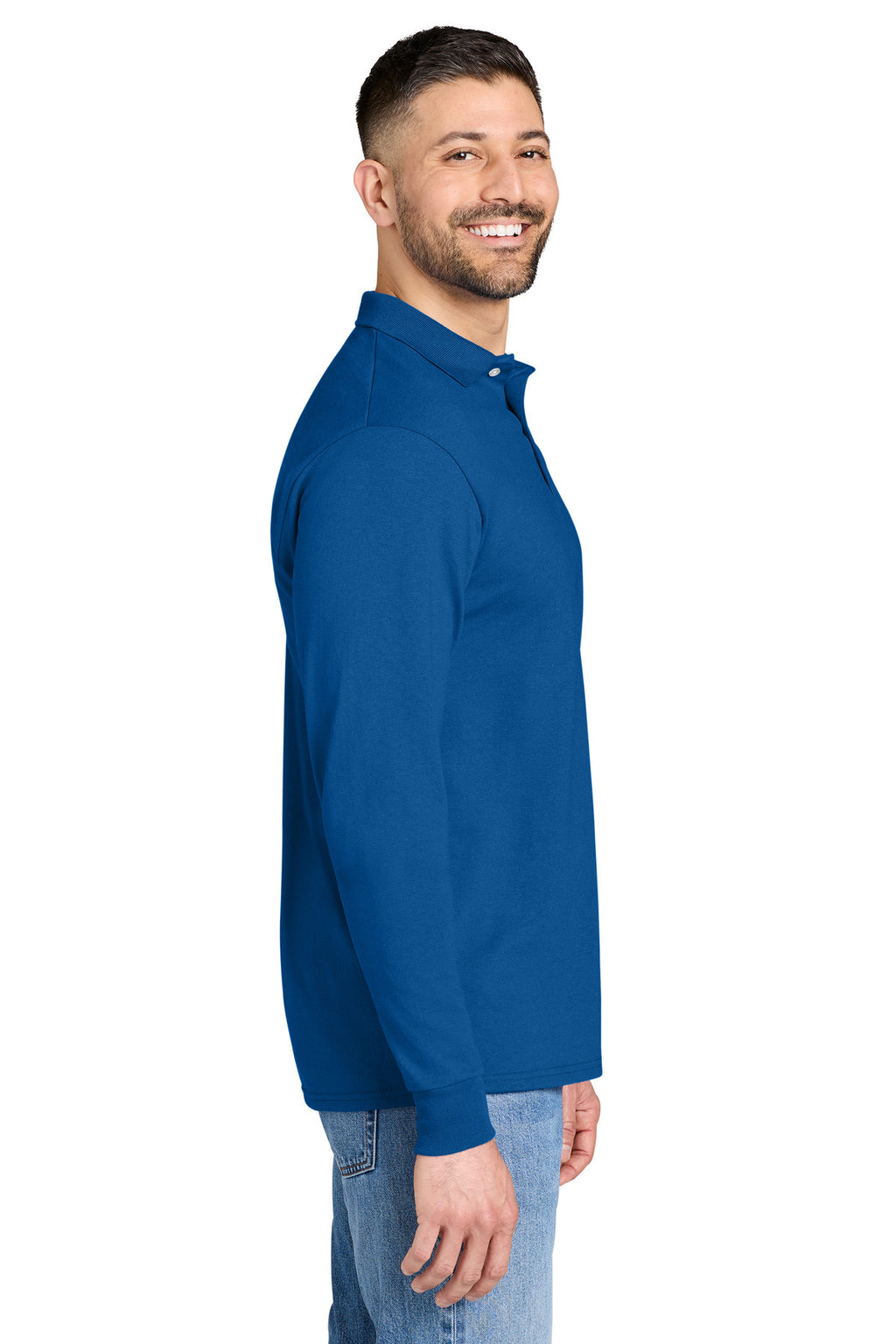 Jerzees Dri-Power Long Sleeve Sport Shirt 437LS - Royal - side