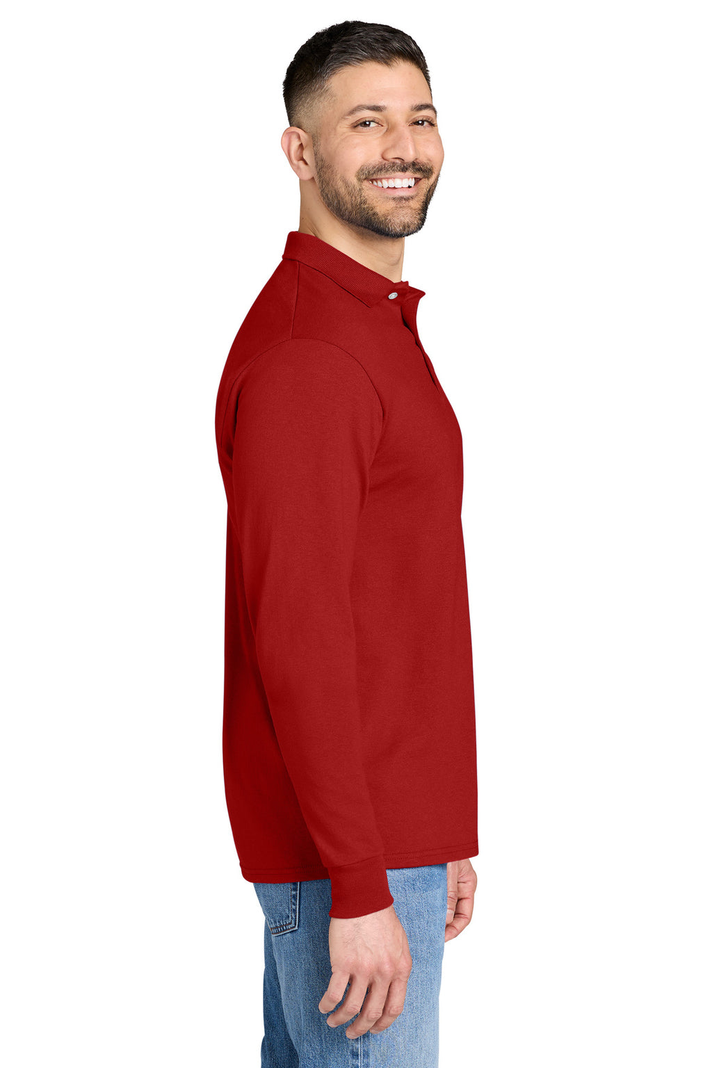 Jerzees Dri-Power Long Sleeve Sport Shirt 437LS - True Red - side