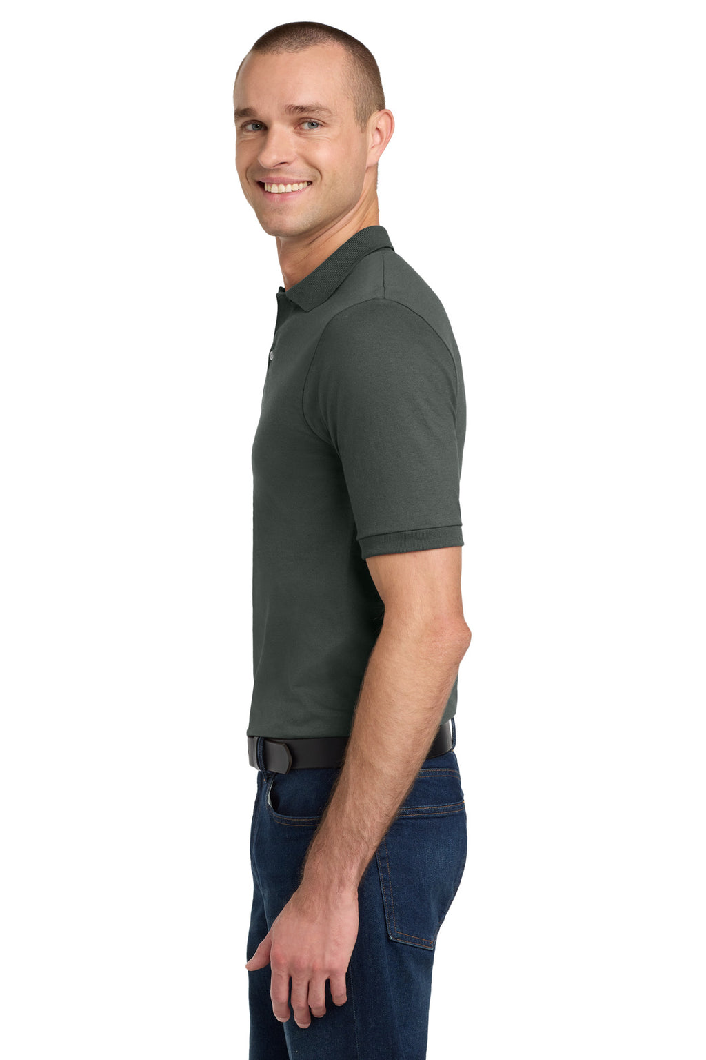 Jerzees Dri-Power Sport Shirt. 437M - Charcoal Grey - side