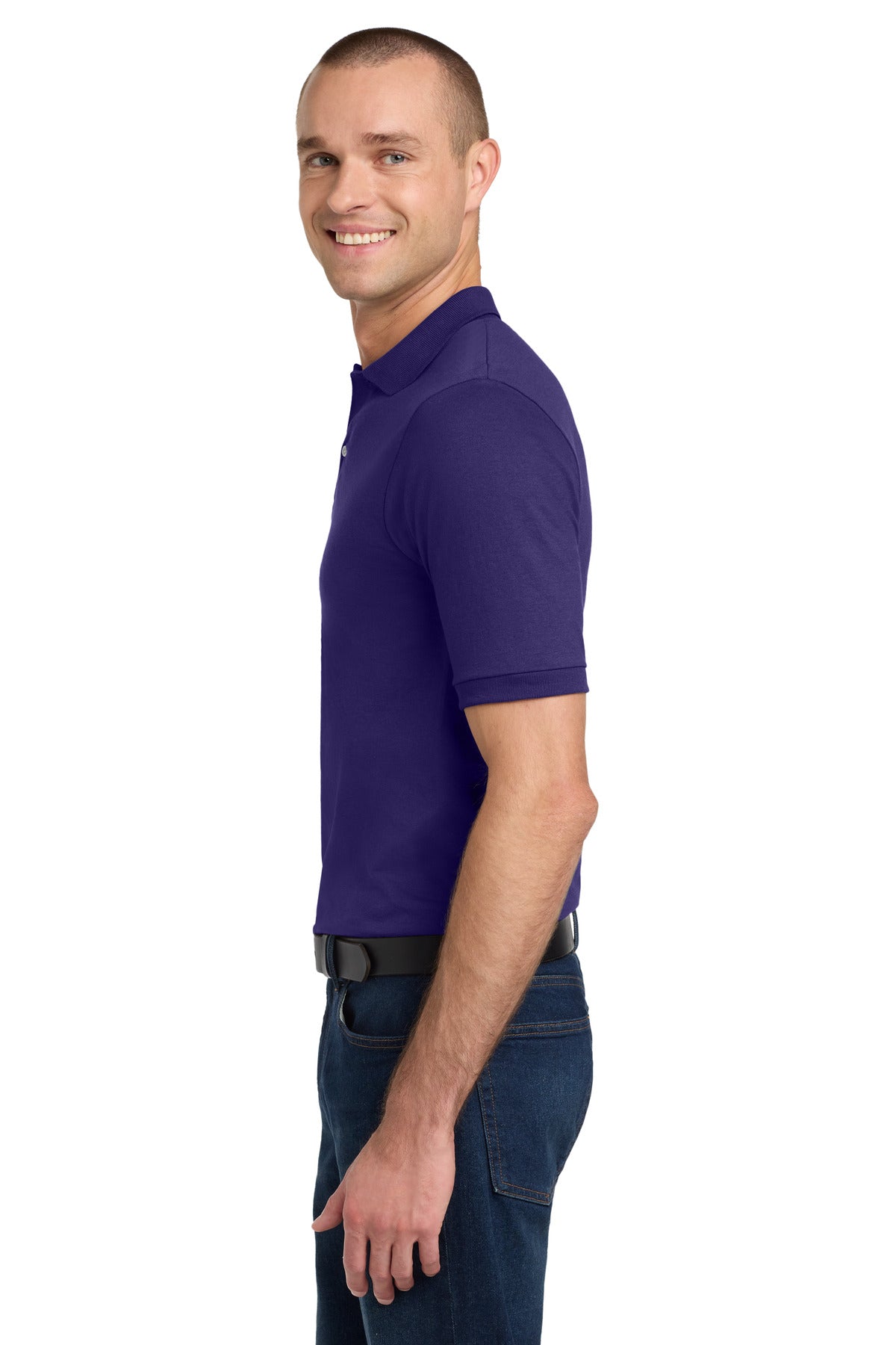 Jerzees Dri-Power Sport Shirt. 437M - Deep Purple - side