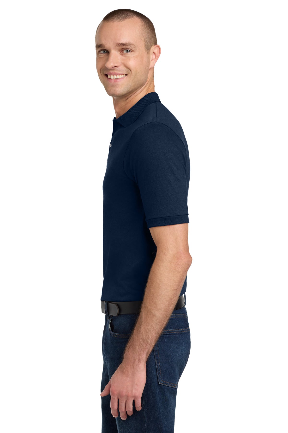Jerzees Dri-Power Sport Shirt. 437M - J. Navy - side