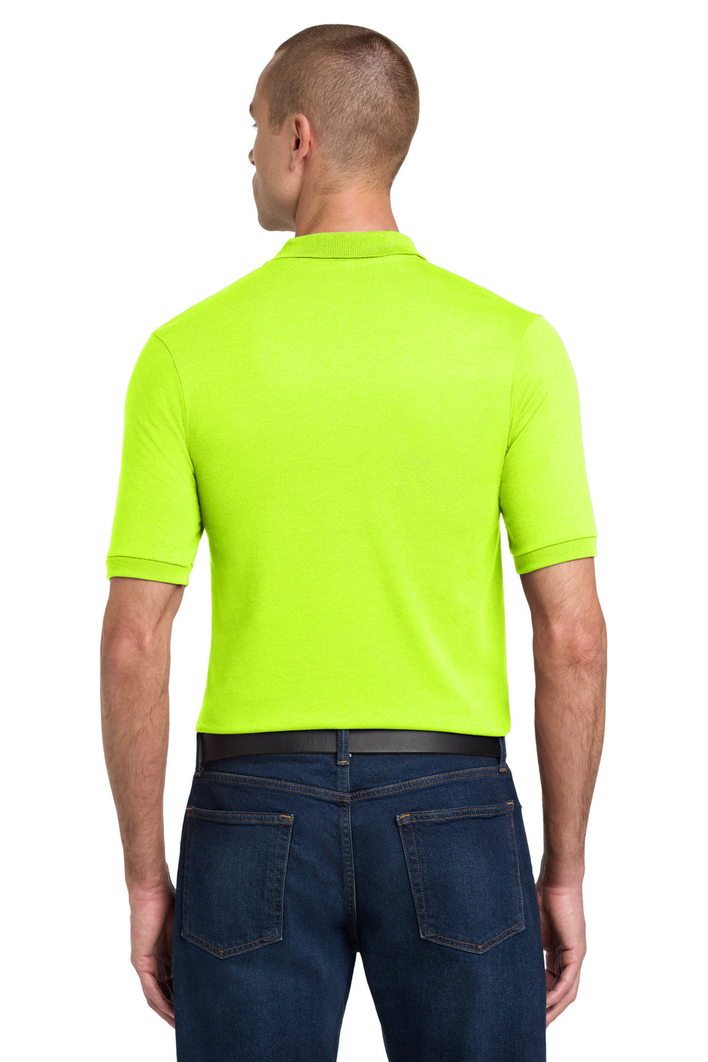 Jerzees Dri-Power Sport Shirt. 437M - Safety Green - back