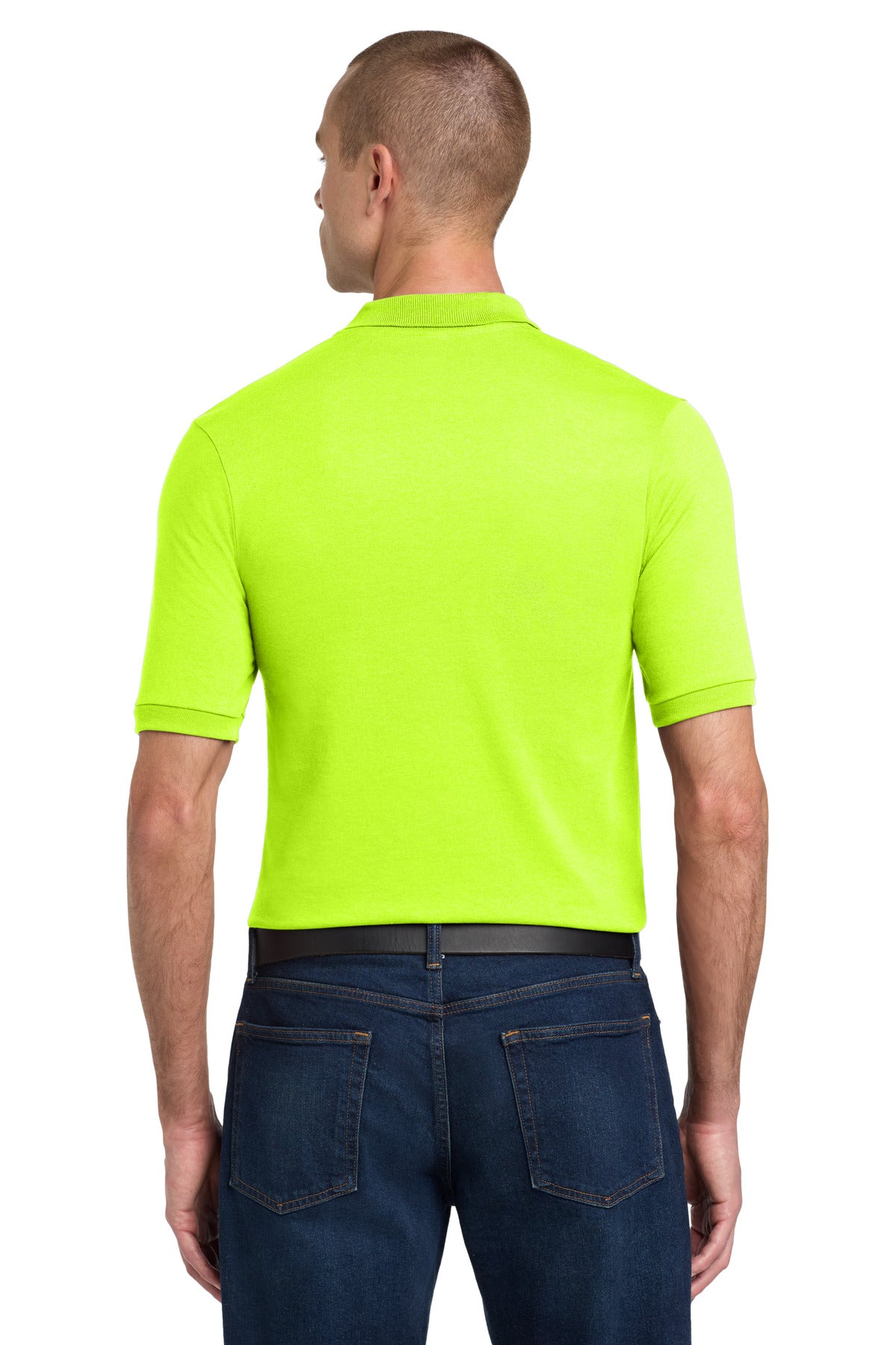 Jerzees Dri-Power Sport Shirt. 437M - Safety Green - back