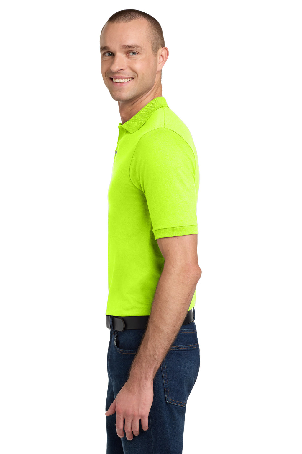 Jerzees Dri-Power Sport Shirt. 437M - Safety Green - side