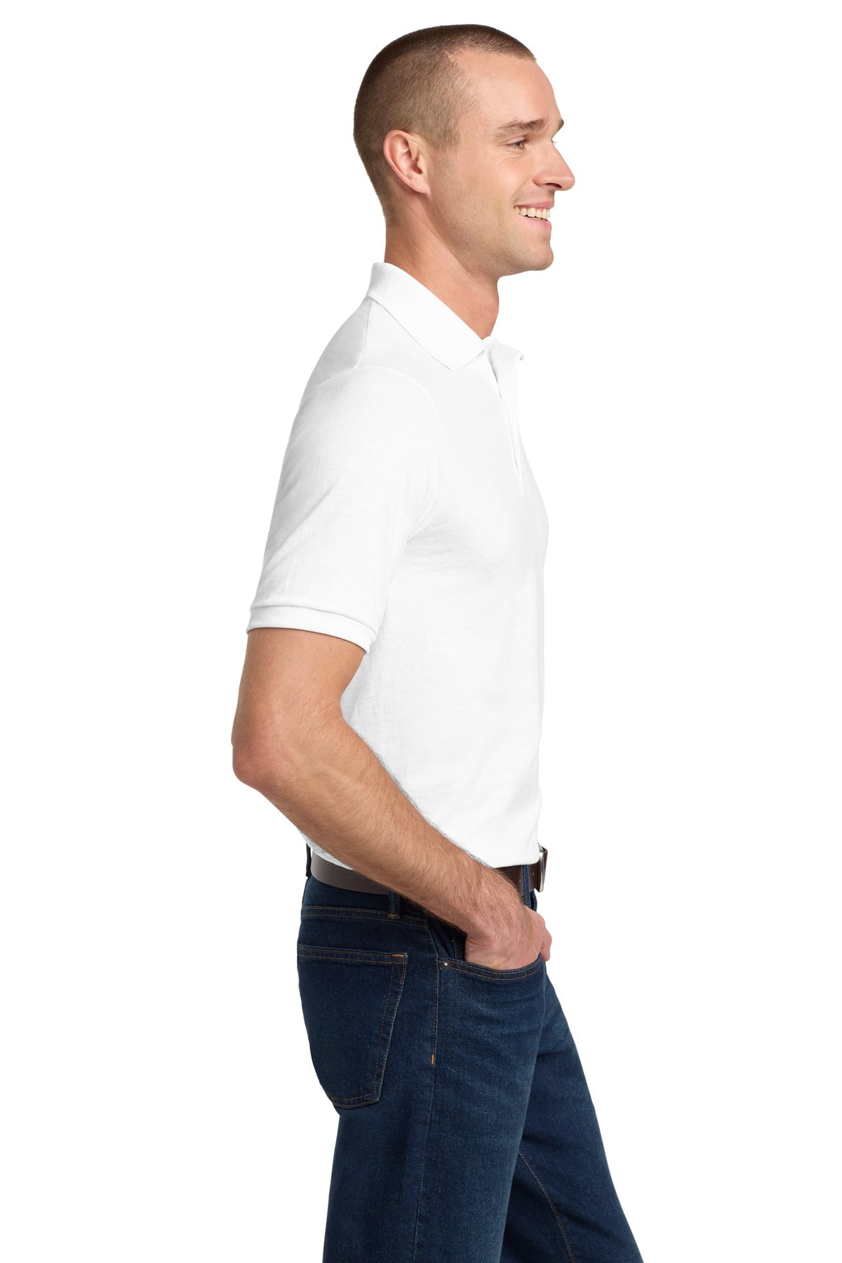 Jerzees Dri-Power Sport Shirt. 437M - White - side