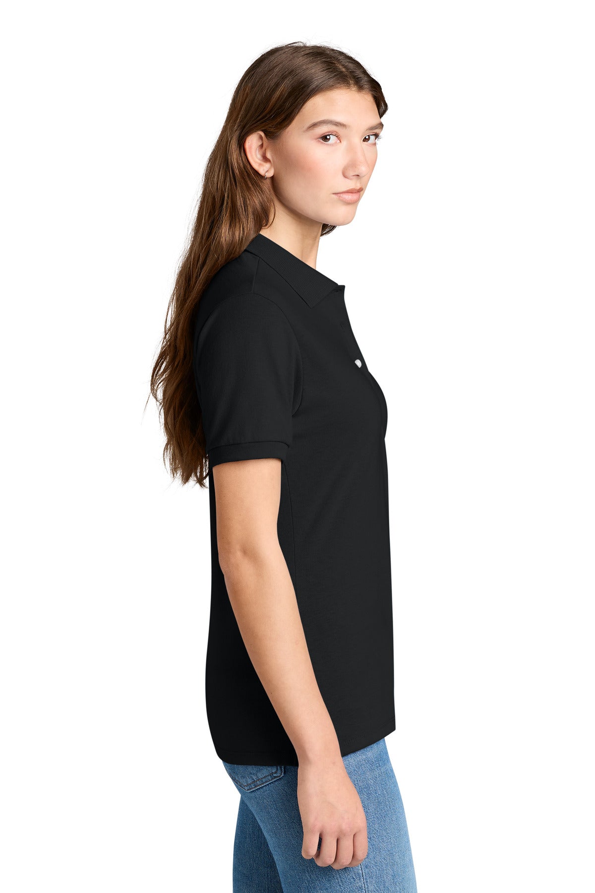 Jerzees Women's Dri-Power Sport Shirt 437W - Black - side