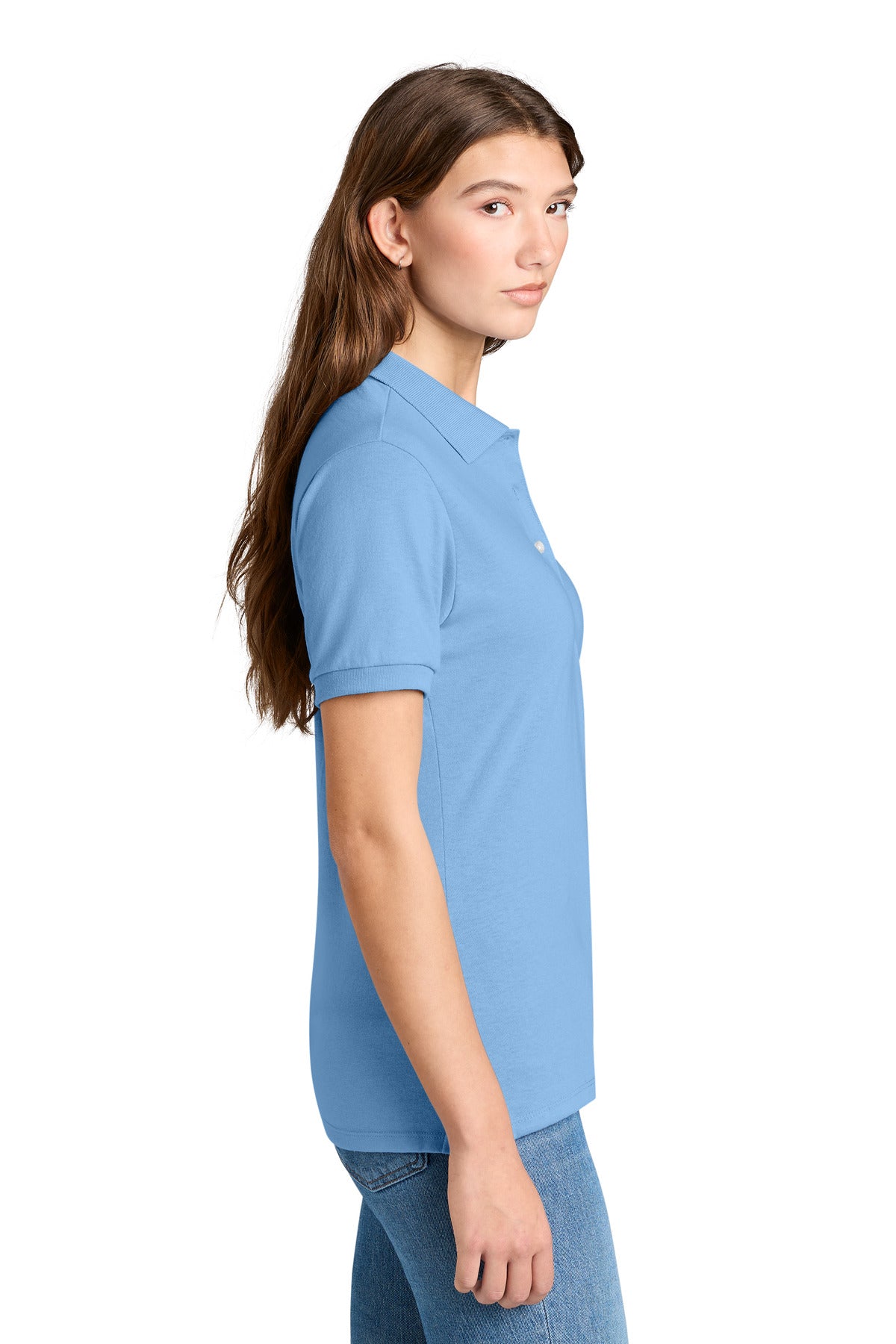 Jerzees Women's Dri-Power Sport Shirt 437W - Light Blue - side