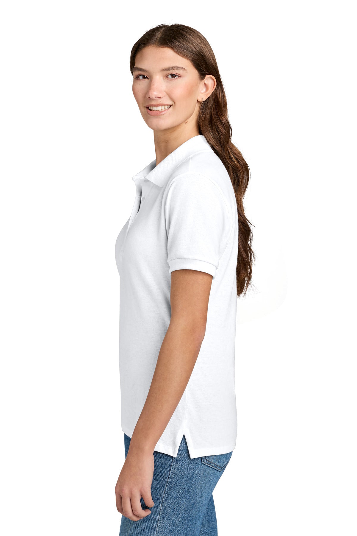 Jerzees Women's Dri-Power Sport Shirt 437W - White - side