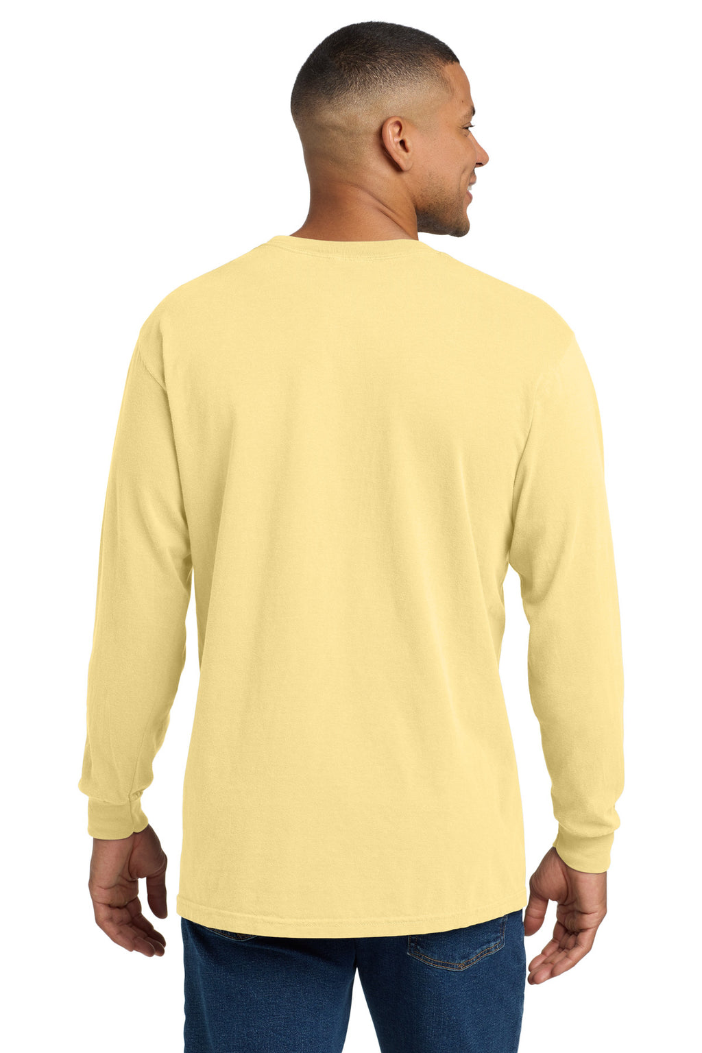 COMFORT COLORS Heavyweight Ring Spun Long Sleeve Pocket Tee. 4410 - Butter - back