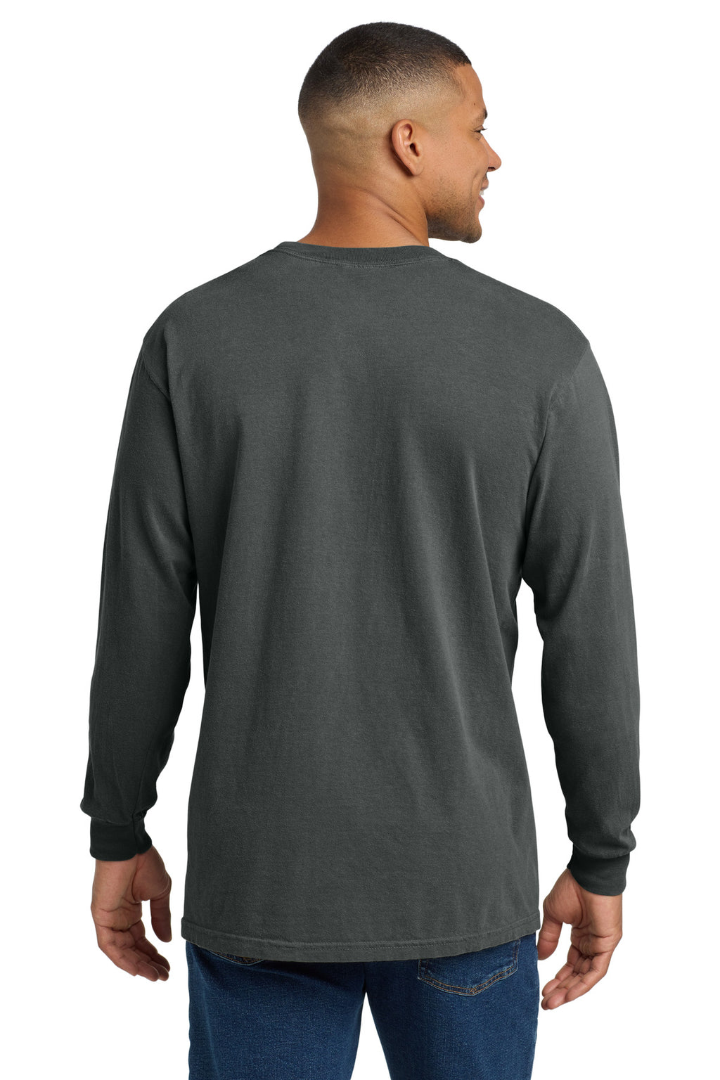 COMFORT COLORS Heavyweight Ring Spun Long Sleeve Pocket Tee. 4410 - Pepper - back