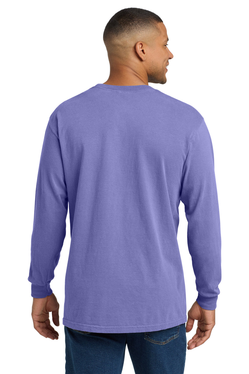 COMFORT COLORS Heavyweight Ring Spun Long Sleeve Pocket Tee. 4410 - Violet - back