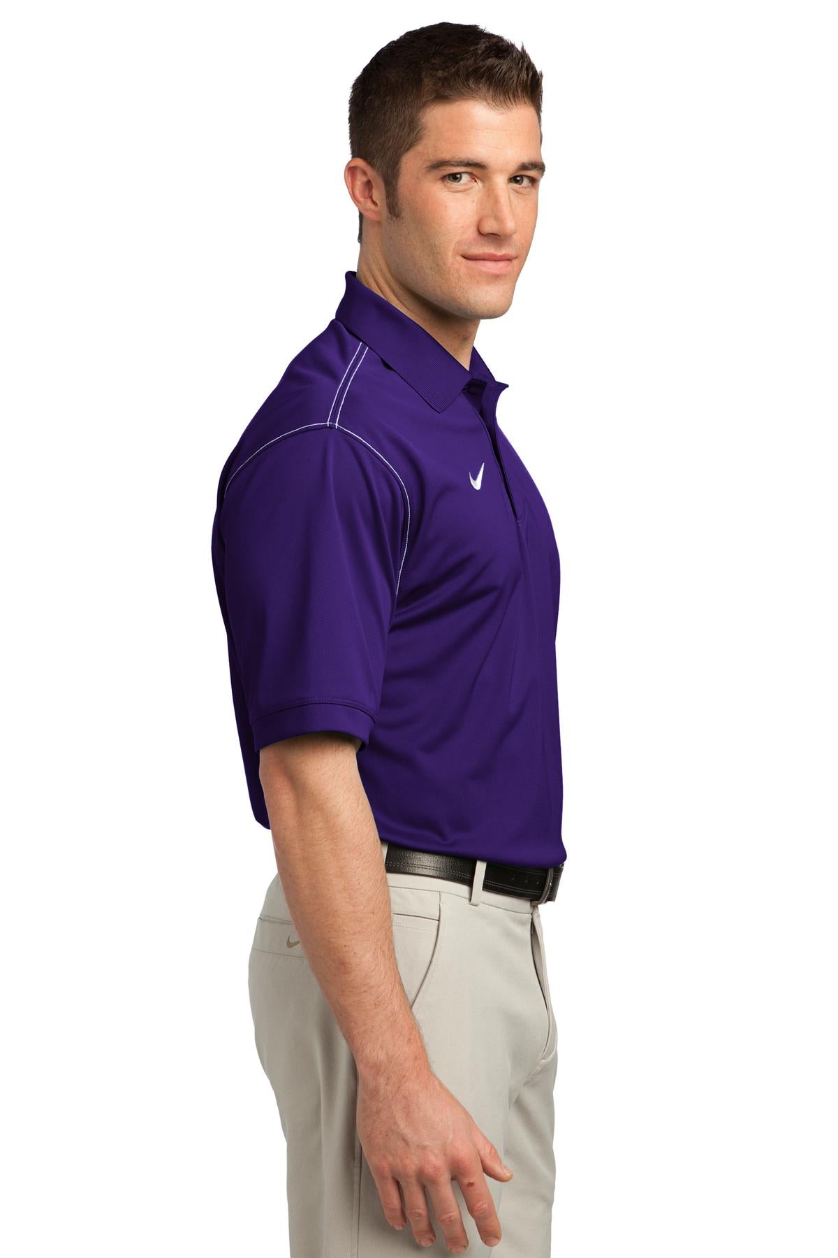 DISCONTINUED Nike Dri-FIT Sport Swoosh Pique Polo. 443119 - Court Purple - side