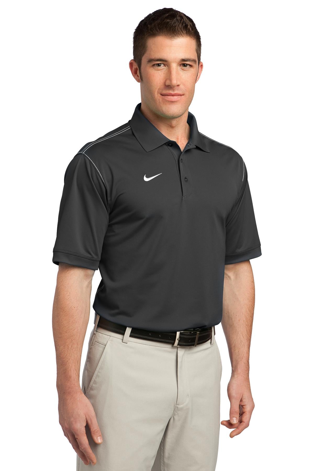 DISCONTINUED Nike Dri-FIT Sport Swoosh Pique Polo. 443119 - Flint Grey - three_q