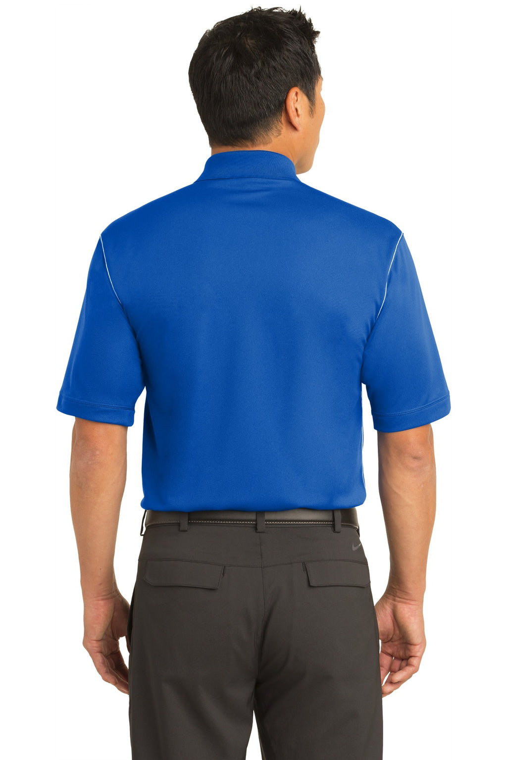 DISCONTINUED Nike Dri-FIT Sport Swoosh Pique Polo. 443119 - Blue Sapphire - back