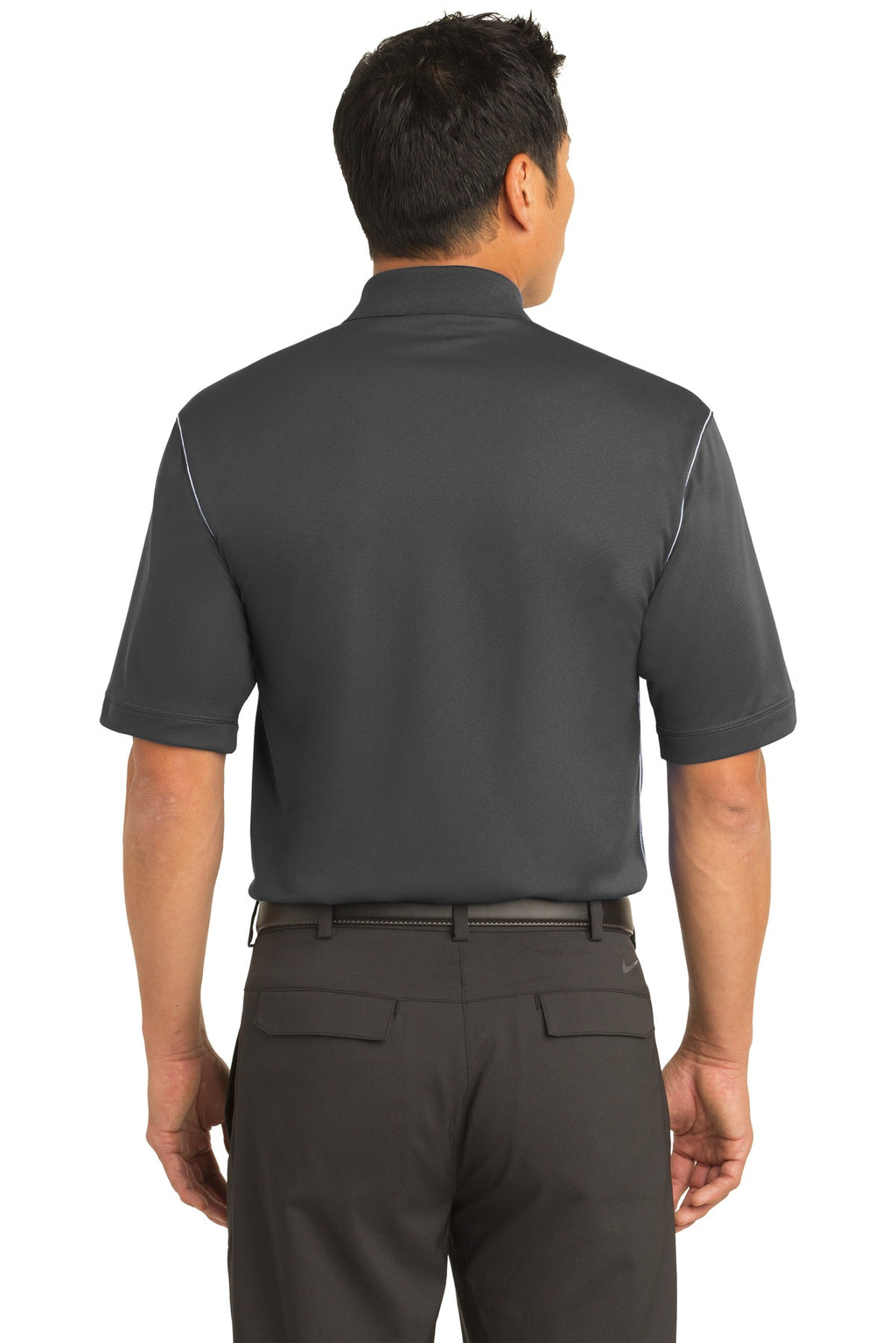 DISCONTINUED Nike Dri-FIT Sport Swoosh Pique Polo. 443119 - Flint Grey - back