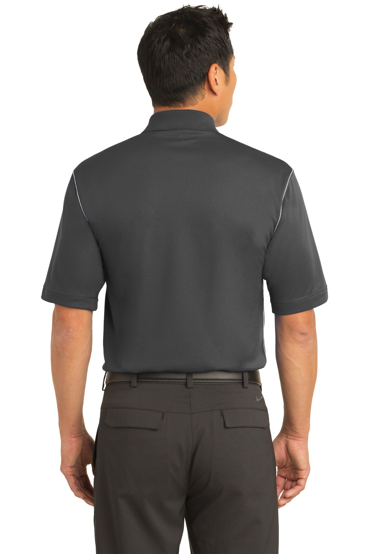DISCONTINUED Nike Dri-FIT Sport Swoosh Pique Polo. 443119 - Flint Grey - back