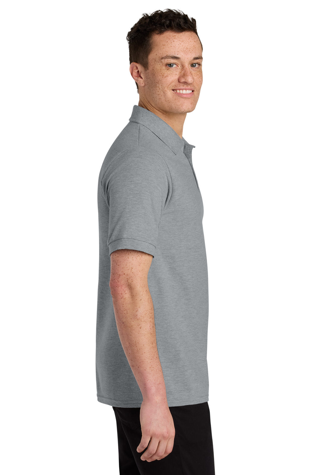 Jerzees Unisex Premium Ring Spun Cotton Pique Sport Shirt 443M - Athletic Heather - side