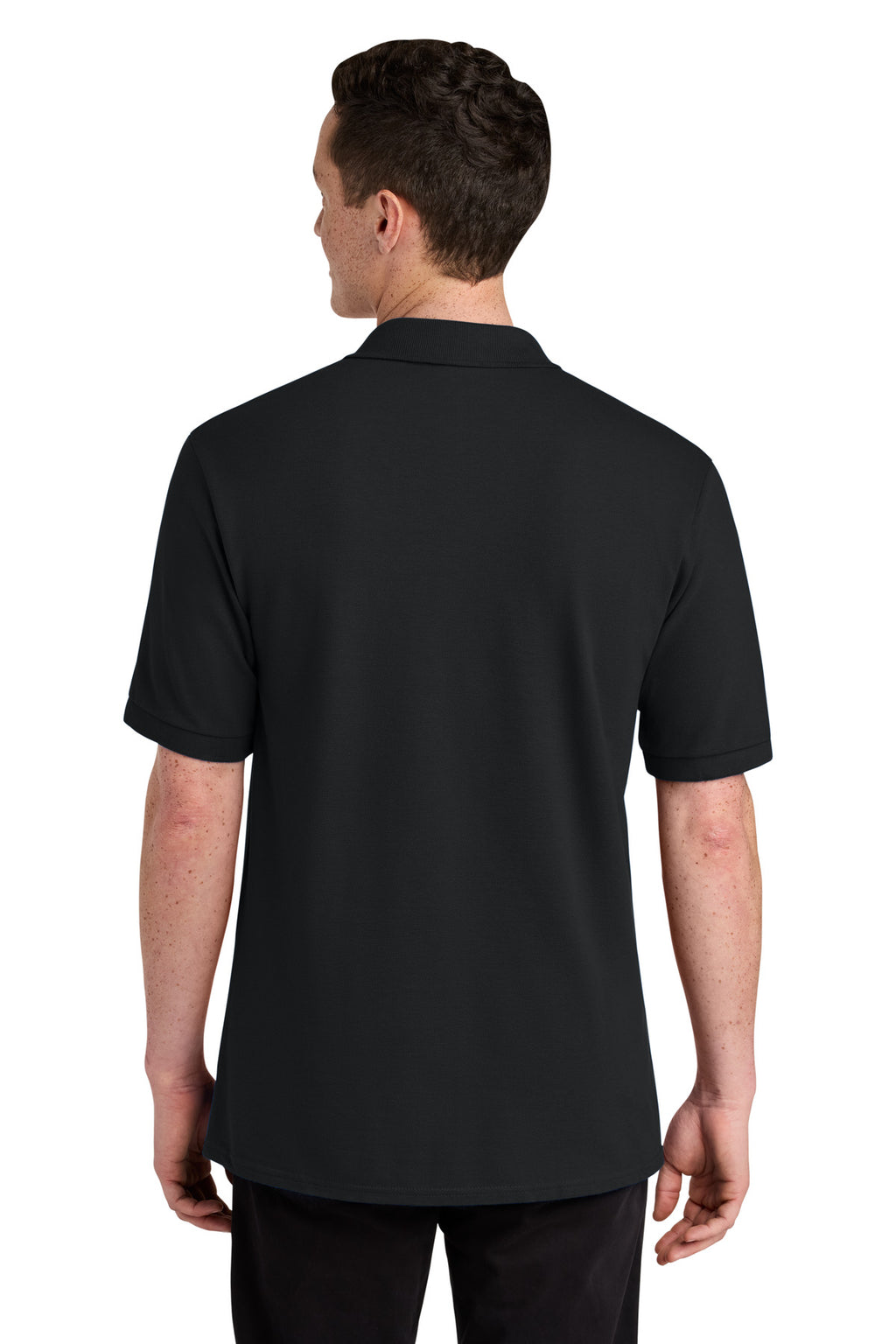 Jerzees Unisex Premium Ring Spun Cotton Pique Sport Shirt 443M - Black - back