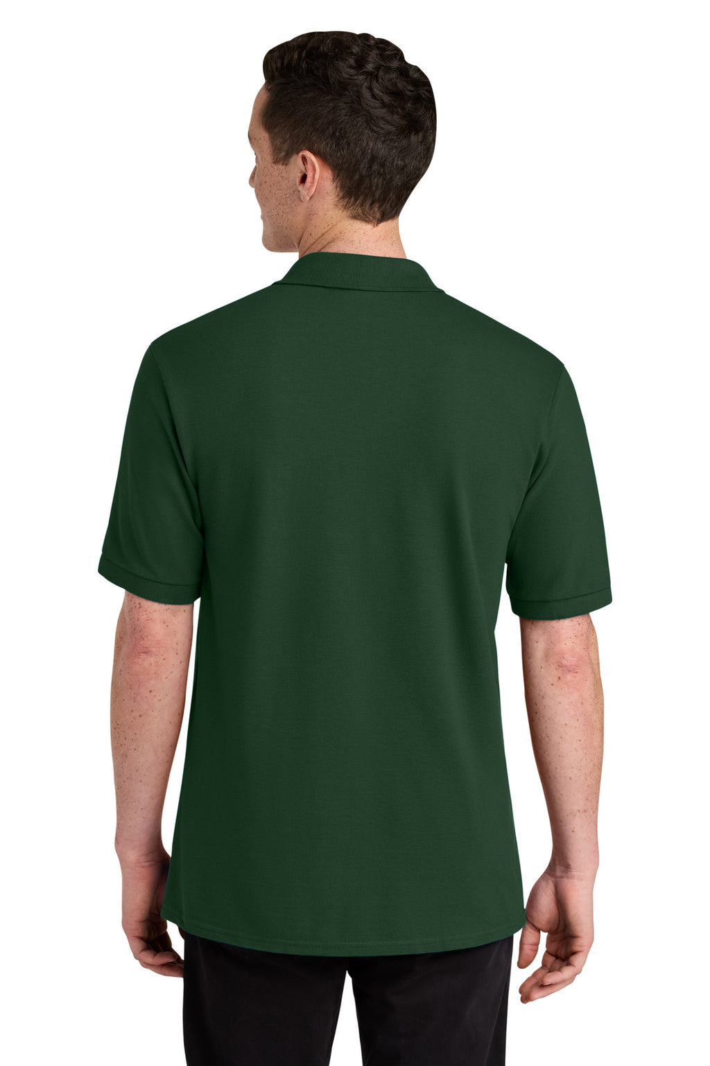Jerzees Unisex Premium Ring Spun Cotton Pique Sport Shirt 443M - Forest Green - back