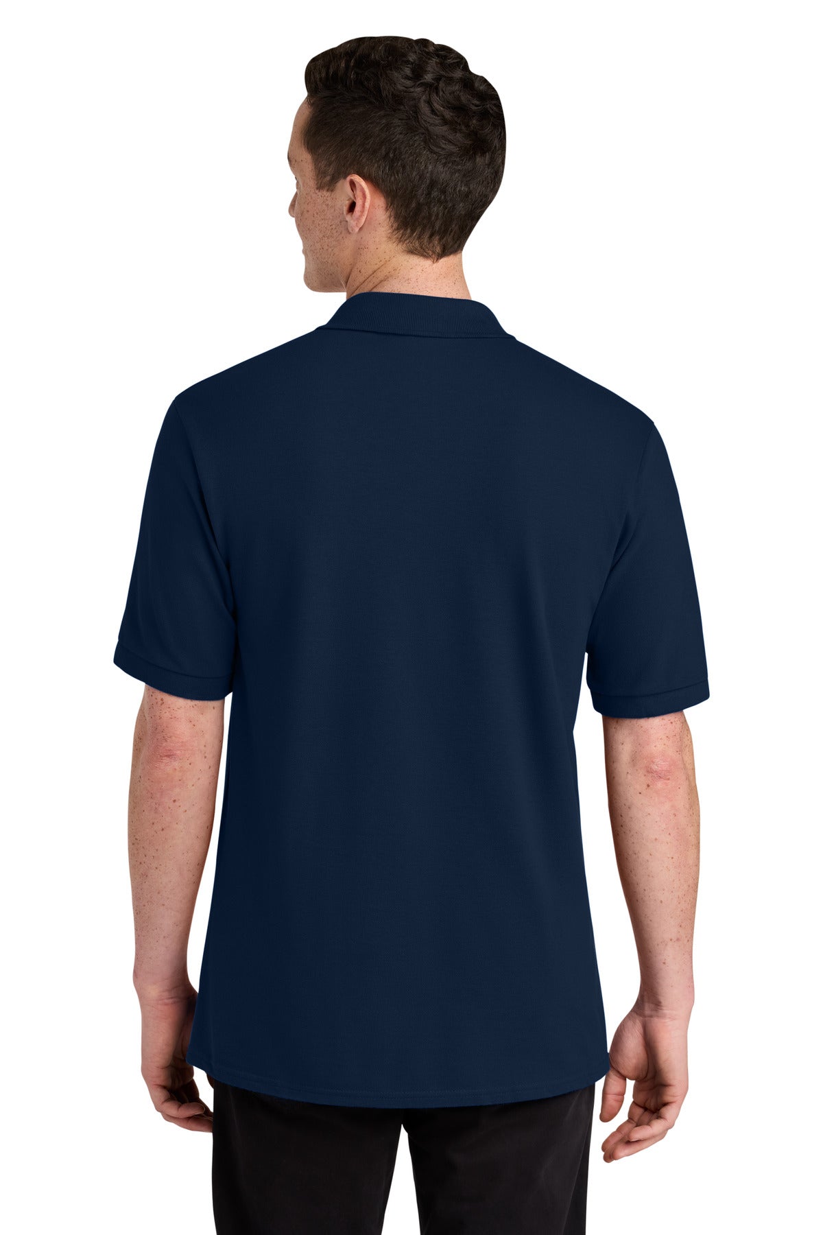Jerzees Unisex Premium Ring Spun Cotton Pique Sport Shirt 443M - J. Navy - back