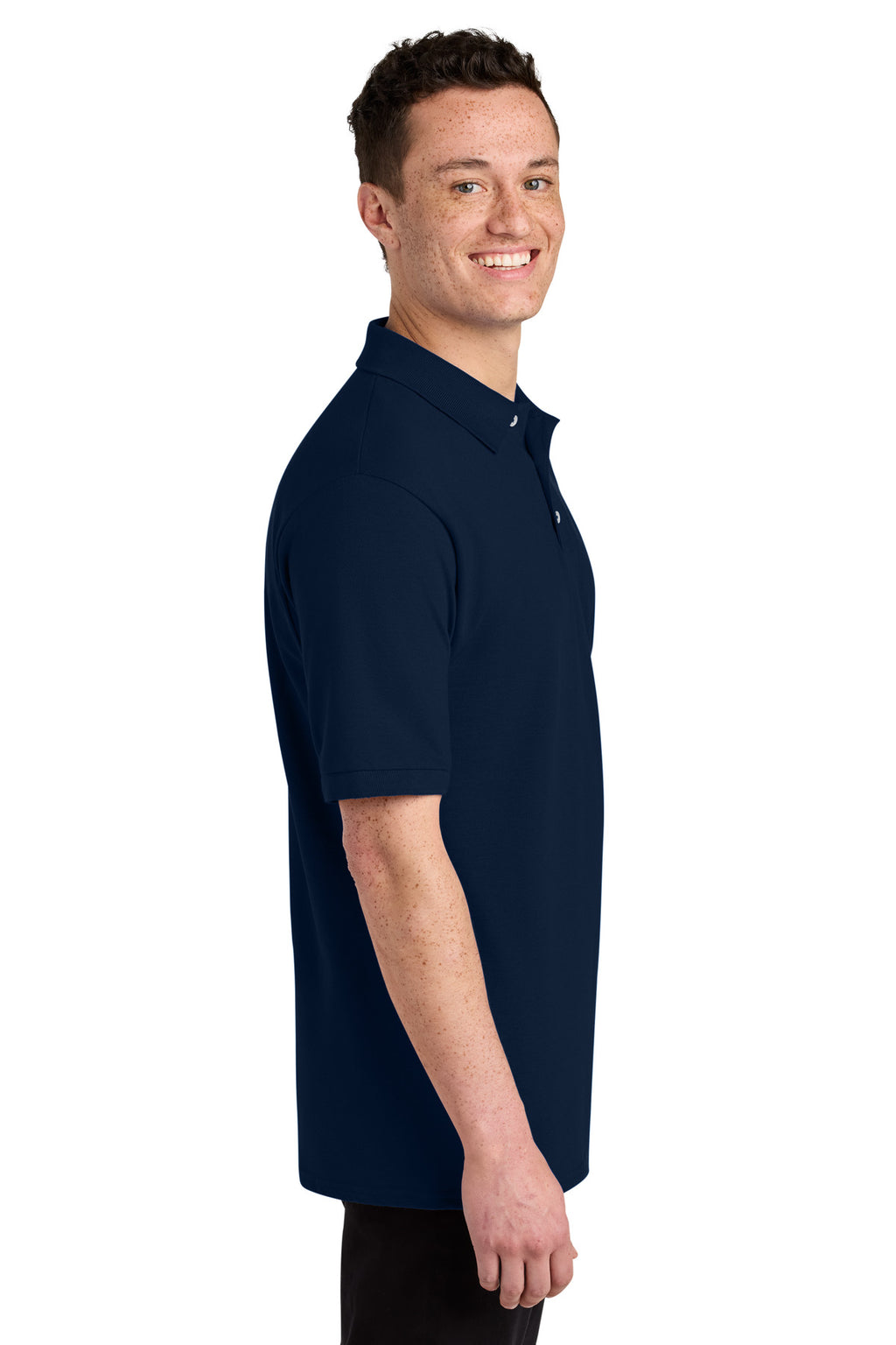 Jerzees Unisex Premium Ring Spun Cotton Pique Sport Shirt 443M - J. Navy - side
