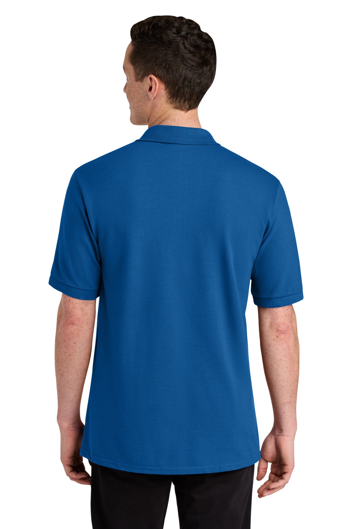 Jerzees Unisex Premium Ring Spun Cotton Pique Sport Shirt 443M - Royal - back