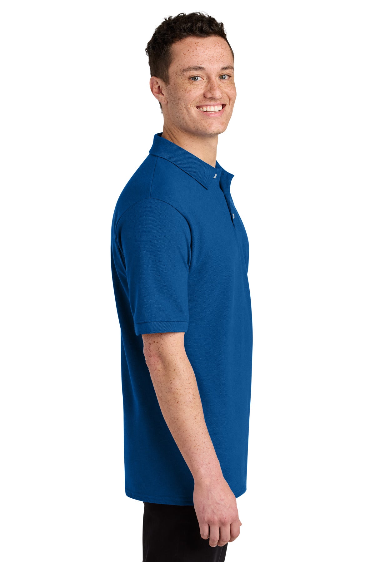 Jerzees Unisex Premium Ring Spun Cotton Pique Sport Shirt 443M - Royal - side