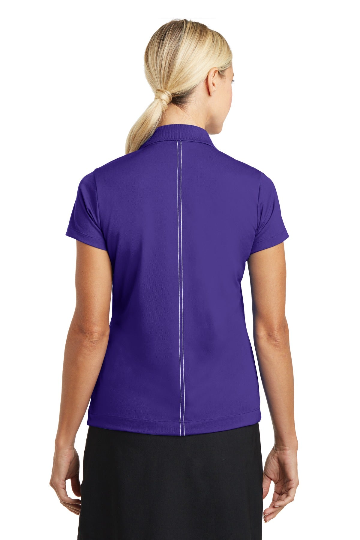 DISCONTINUED Nike Ladies Dri-FIT Sport Swoosh Pique Polo. 452885 - Court Purple - back