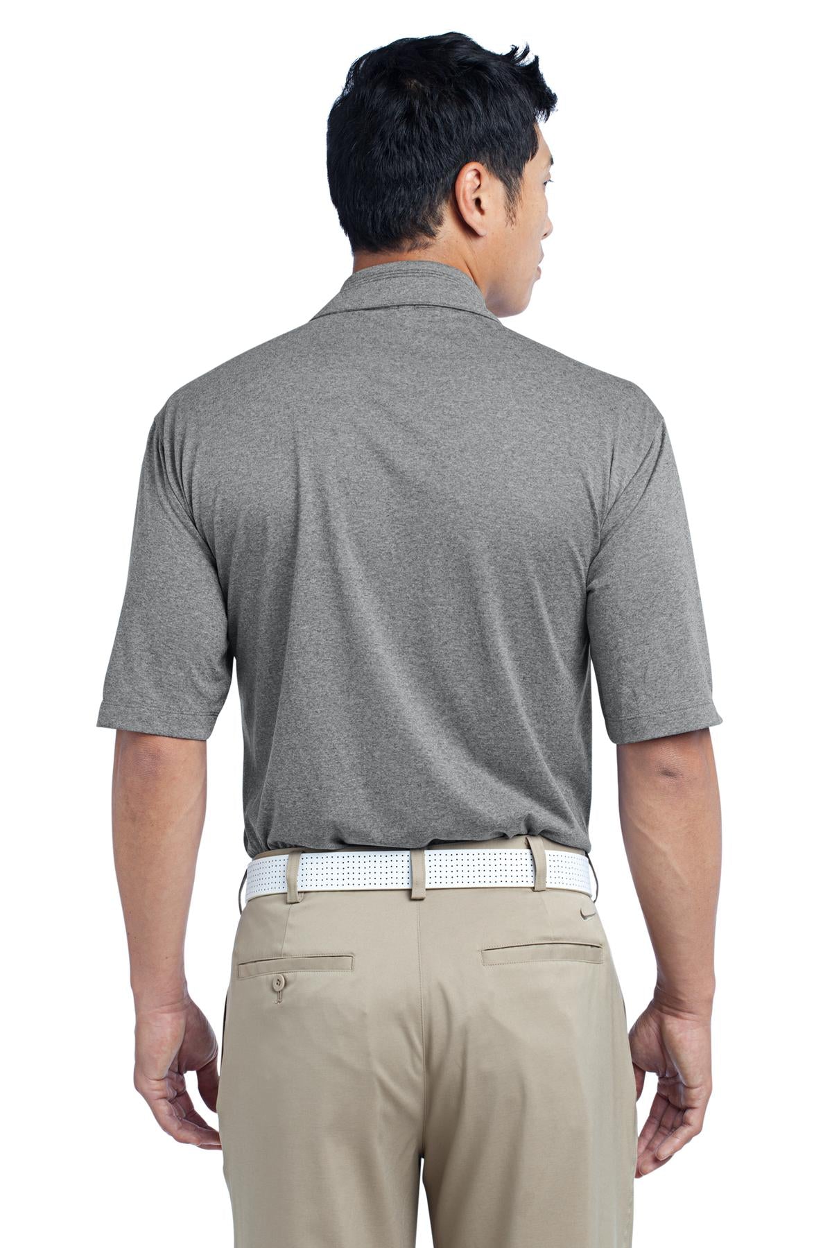 DISCONTINUED Nike Dri-FIT Heather Polo. 474231 - Carbon Heather - back