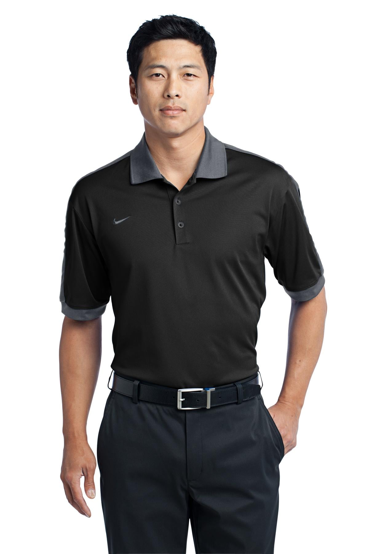 DISCONTINUED Nike Dri-FIT N98 Polo. 474237 - Black/Cool Grey - front