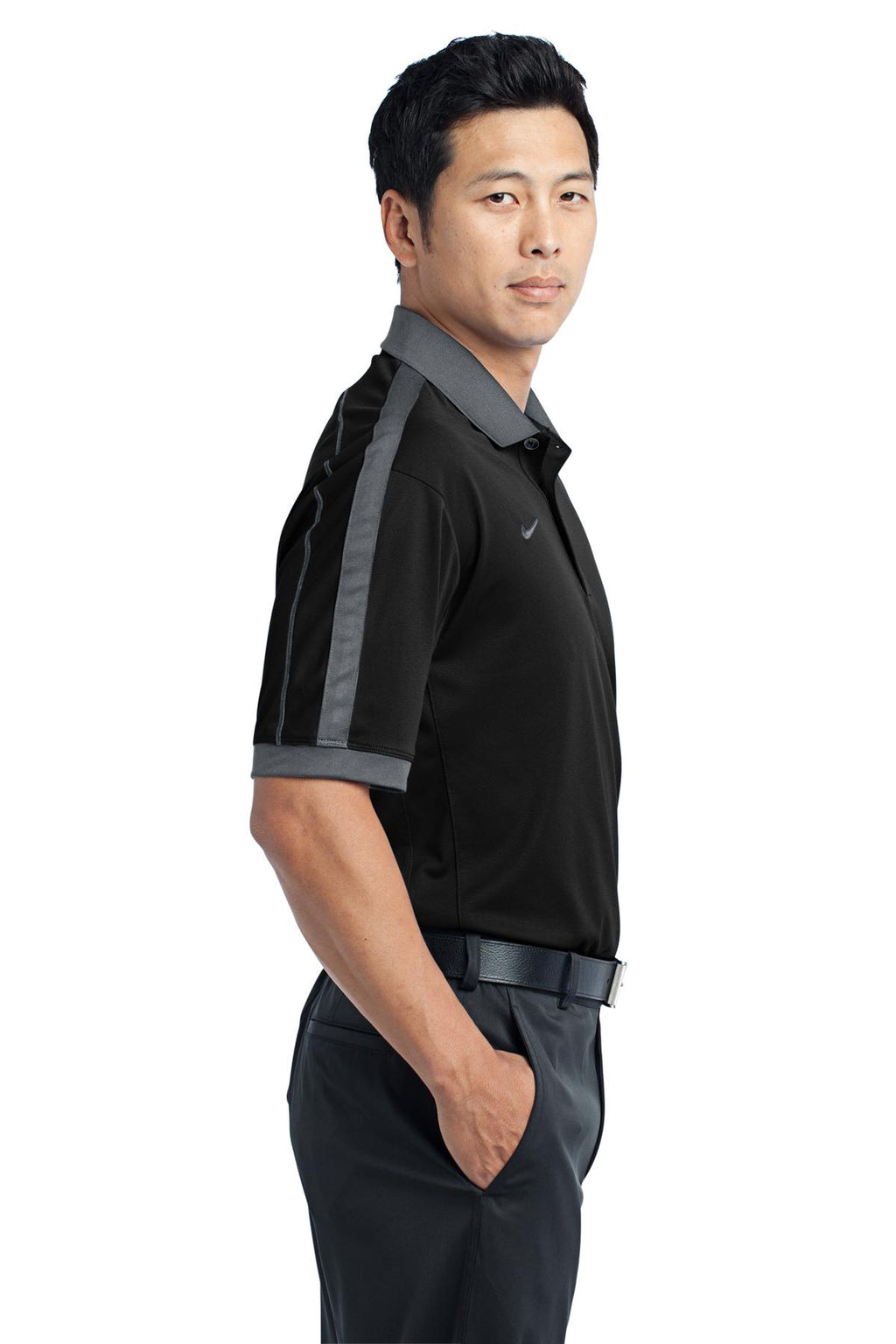 DISCONTINUED Nike Dri-FIT N98 Polo. 474237 - Black/Cool Grey - side