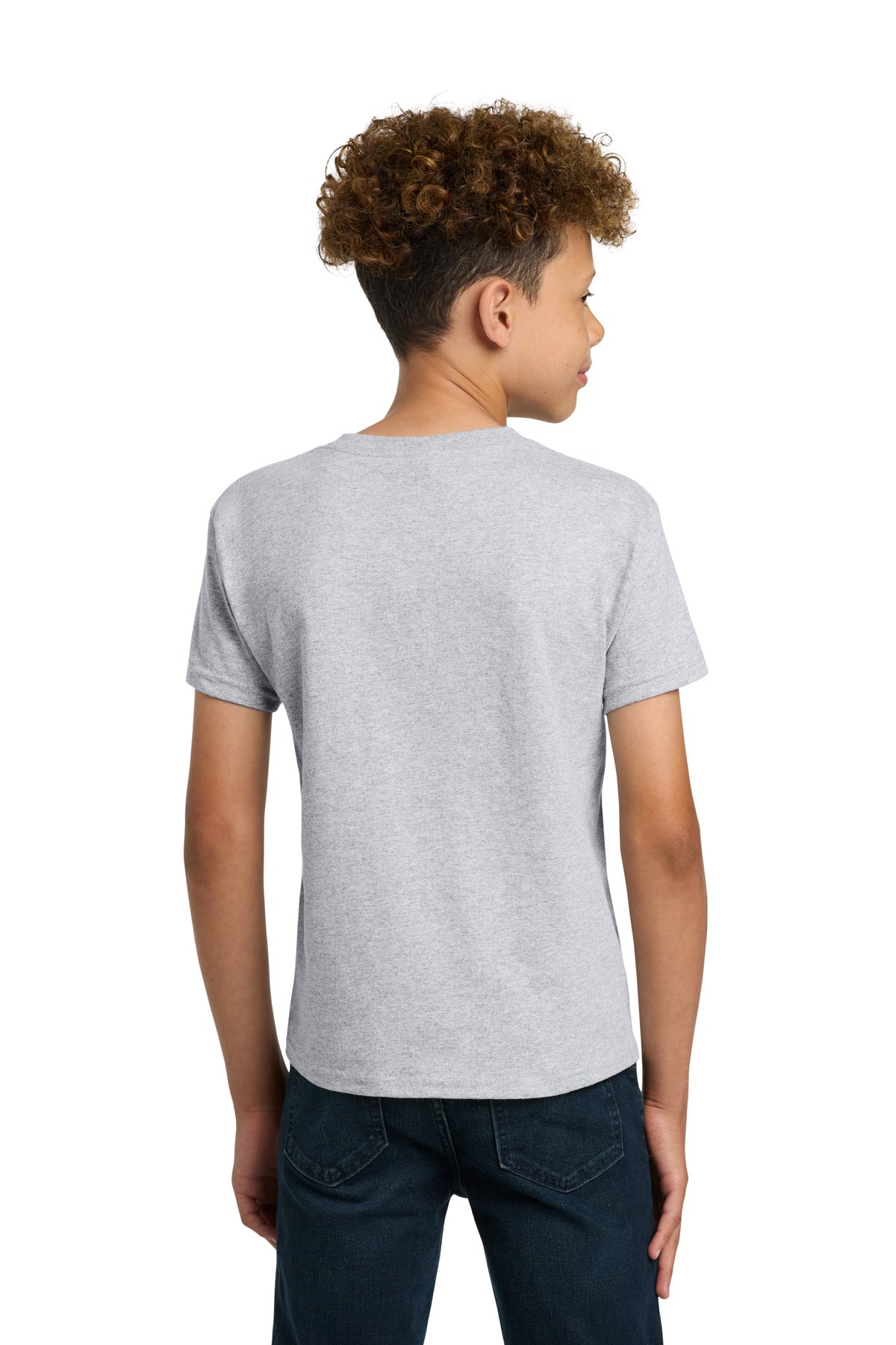 Gildan - Youth Heavy Cotton 100% Cotton T-Shirt. 5000B - Ash - back
