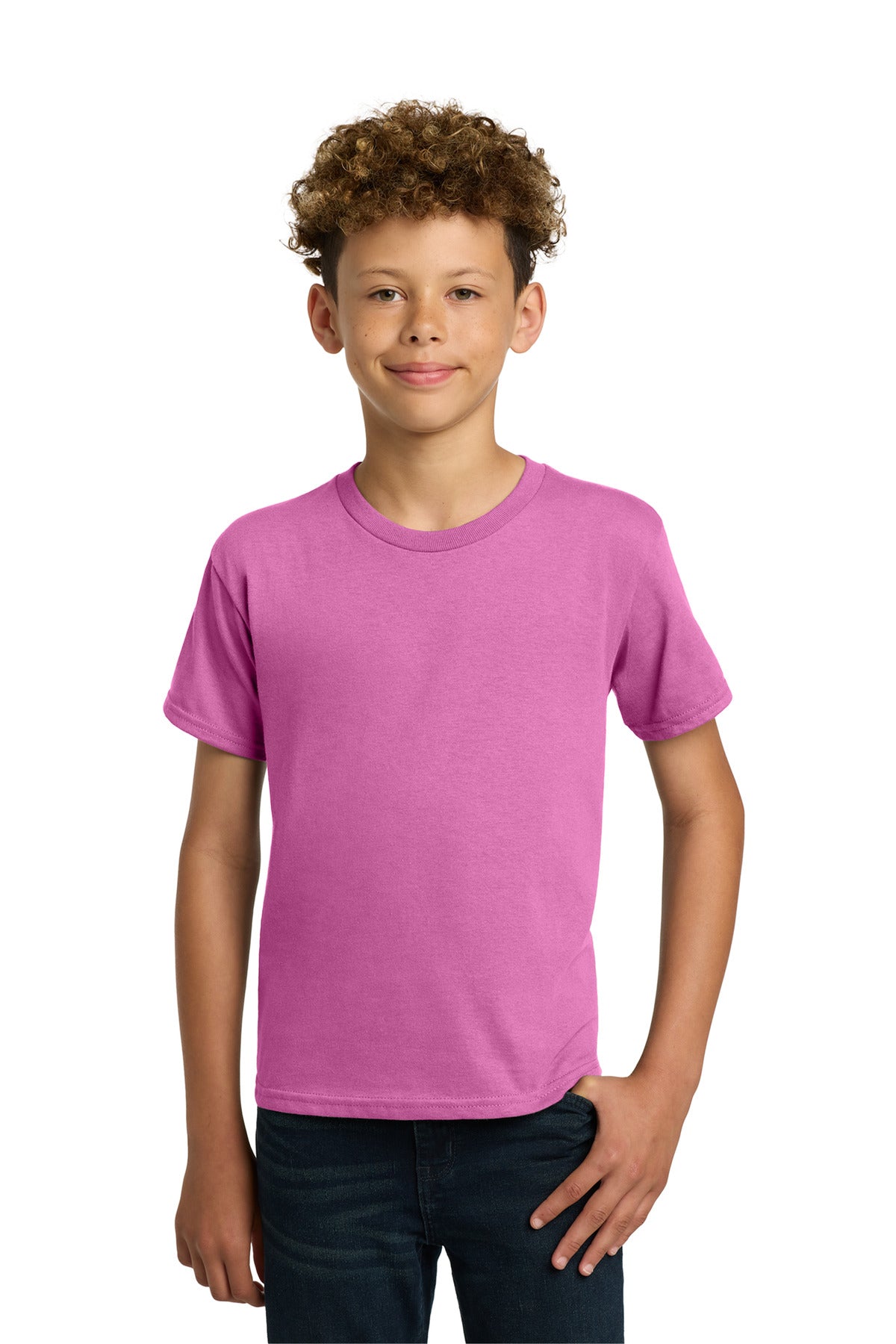 Gildan - Youth Heavy Cotton 100% Cotton T-Shirt. 5000B - Azalea - front