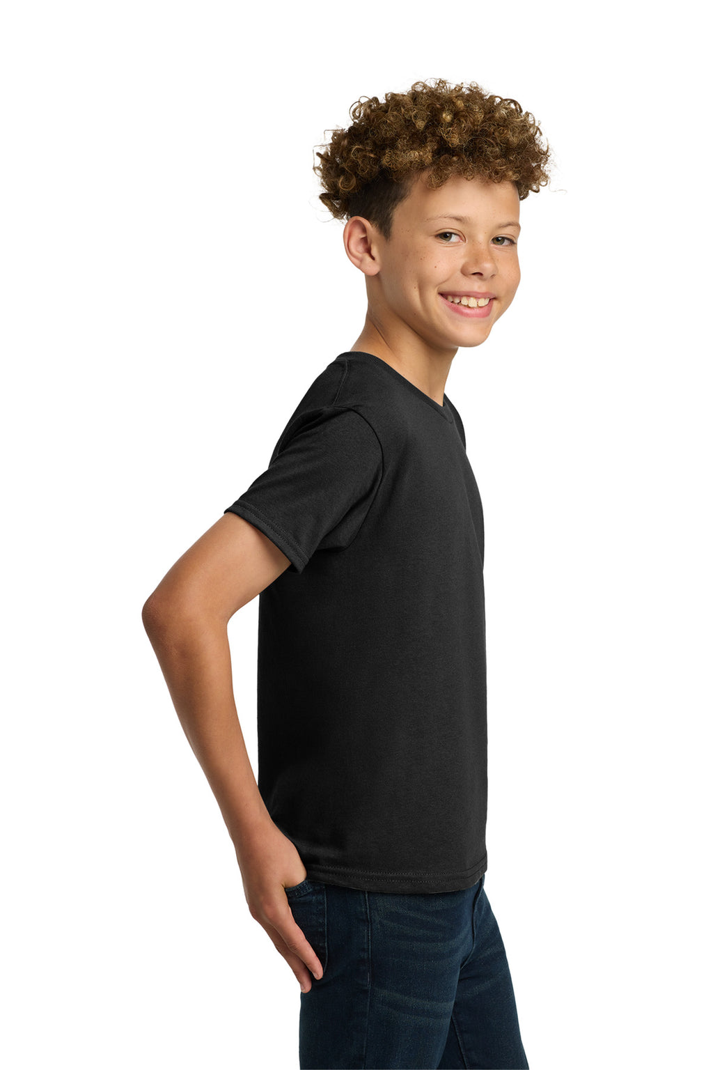 Gildan - Youth Heavy Cotton 100% Cotton T-Shirt. 5000B - Black - side