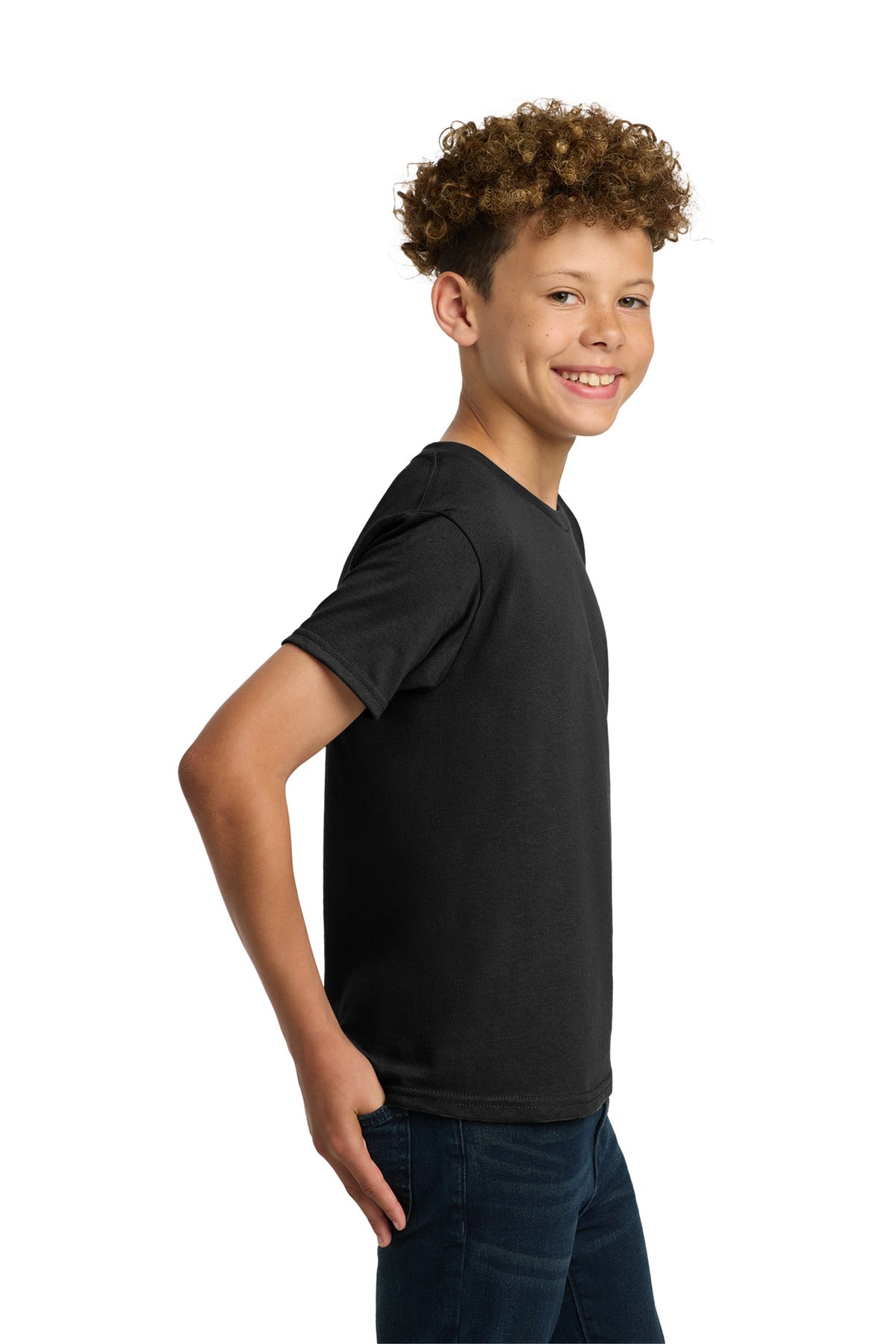 Gildan - Youth Heavy Cotton 100% Cotton T-Shirt. 5000B - Black - side