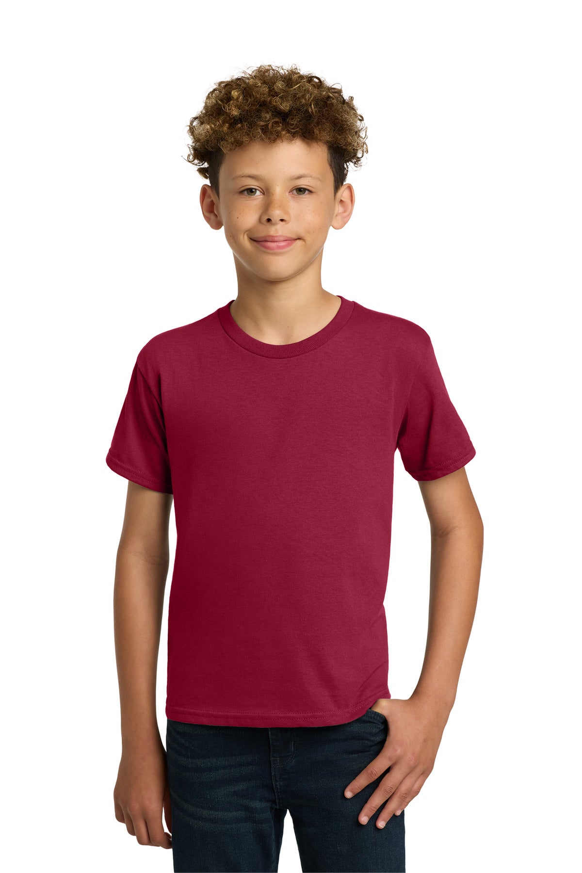 Gildan - Youth Heavy Cotton 100% Cotton T-Shirt. 5000B - Cardinal Red - front