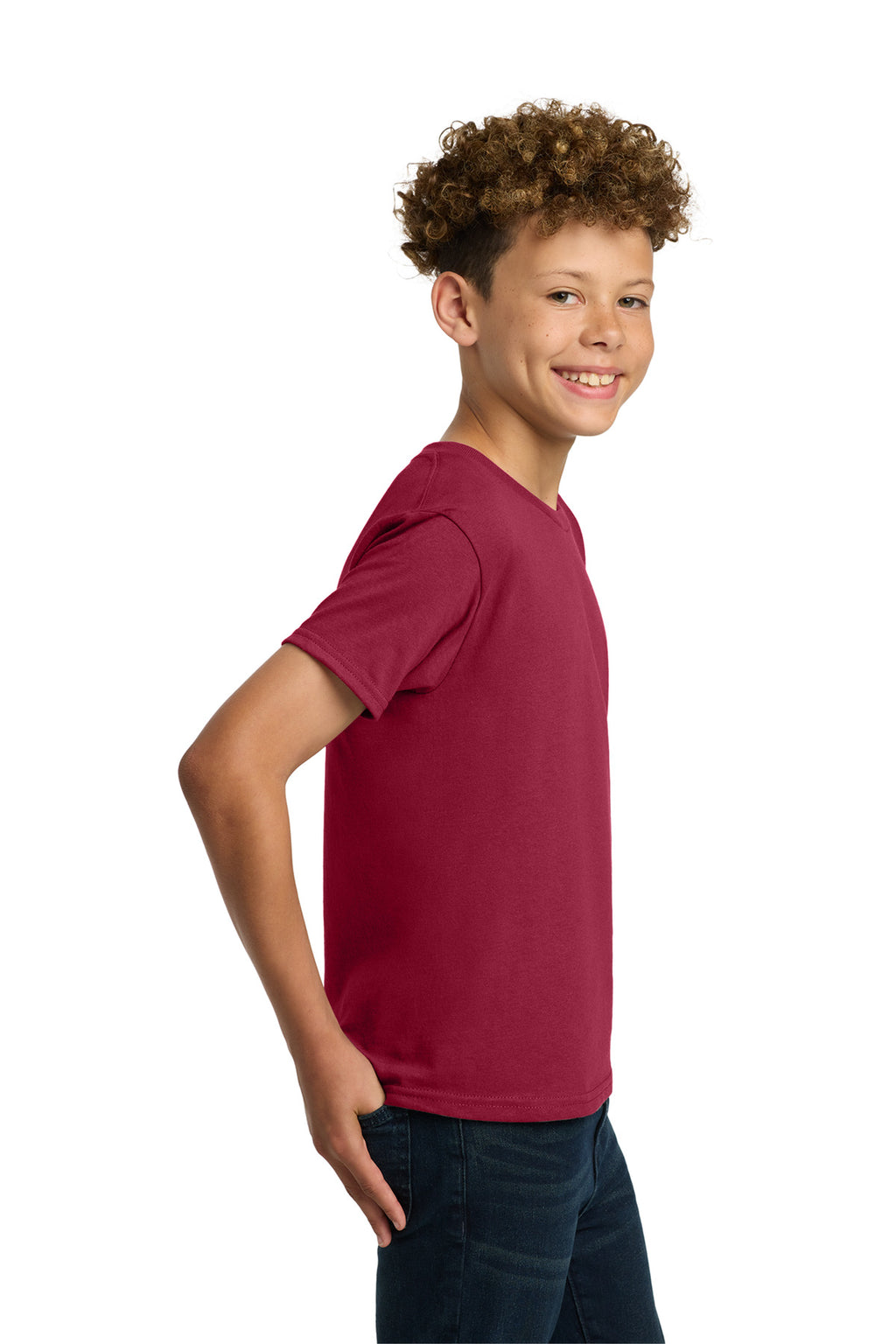 Gildan - Youth Heavy Cotton 100% Cotton T-Shirt. 5000B - Cardinal Red - side
