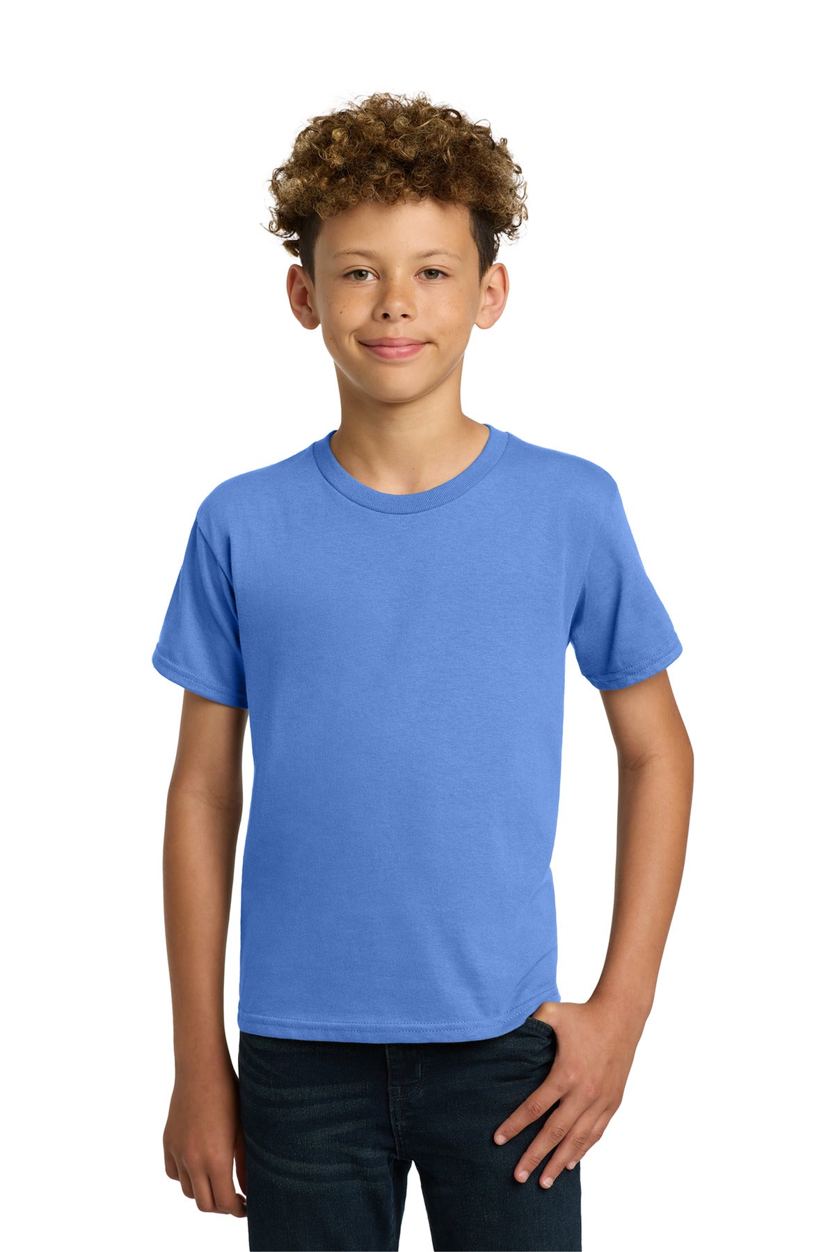 Gildan - Youth Heavy Cotton 100% Cotton T-Shirt. 5000B - Carolina Blue - front