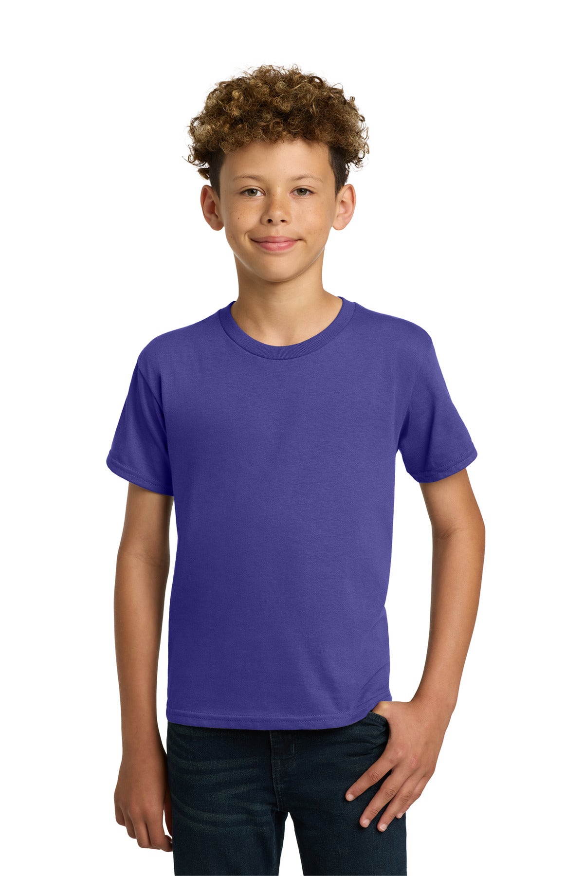 Gildan - Youth Heavy Cotton 100% Cotton T-Shirt. 5000B - Cobalt - front