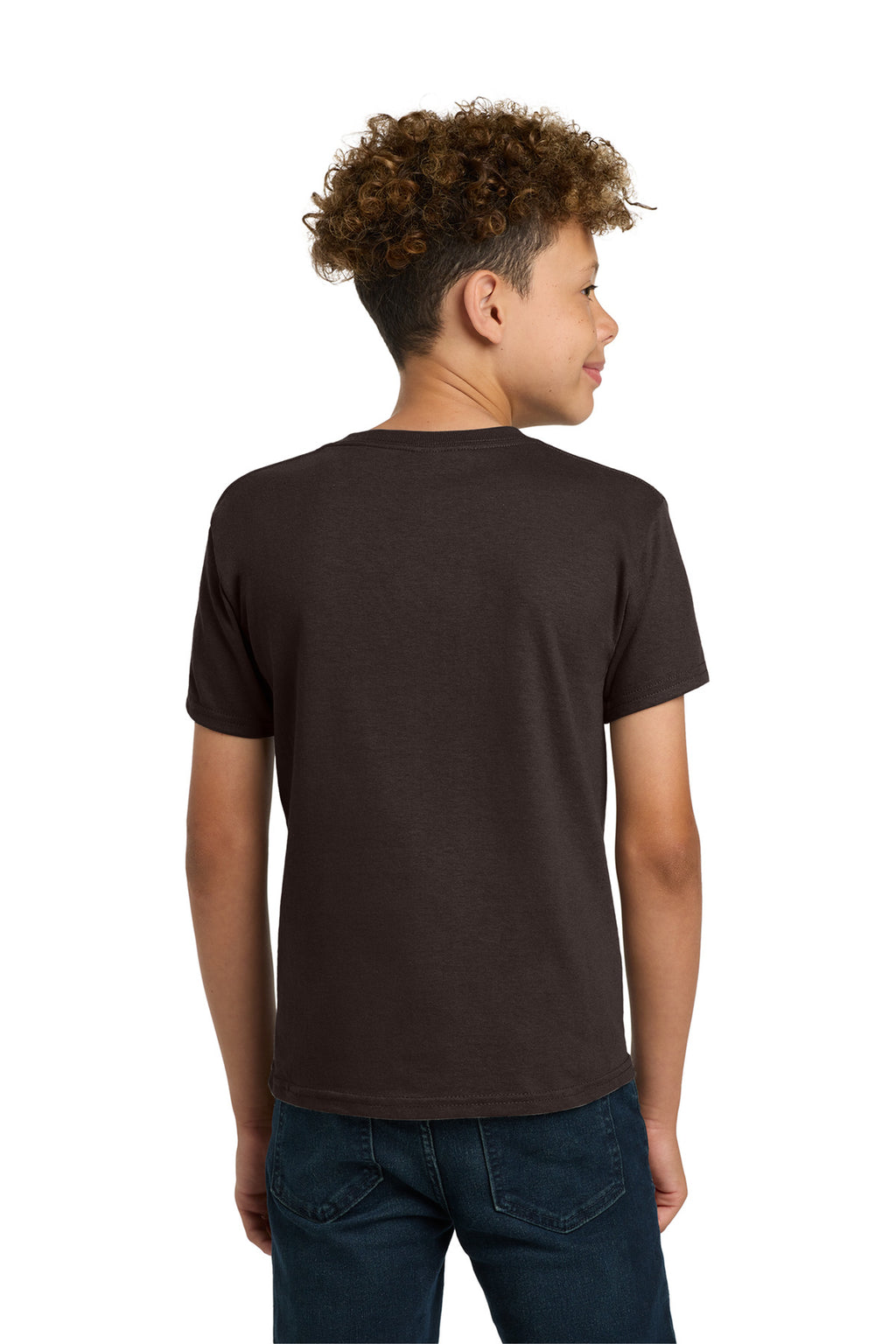Gildan - Youth Heavy Cotton 100% Cotton T-Shirt. 5000B - Dark Chocolate - back