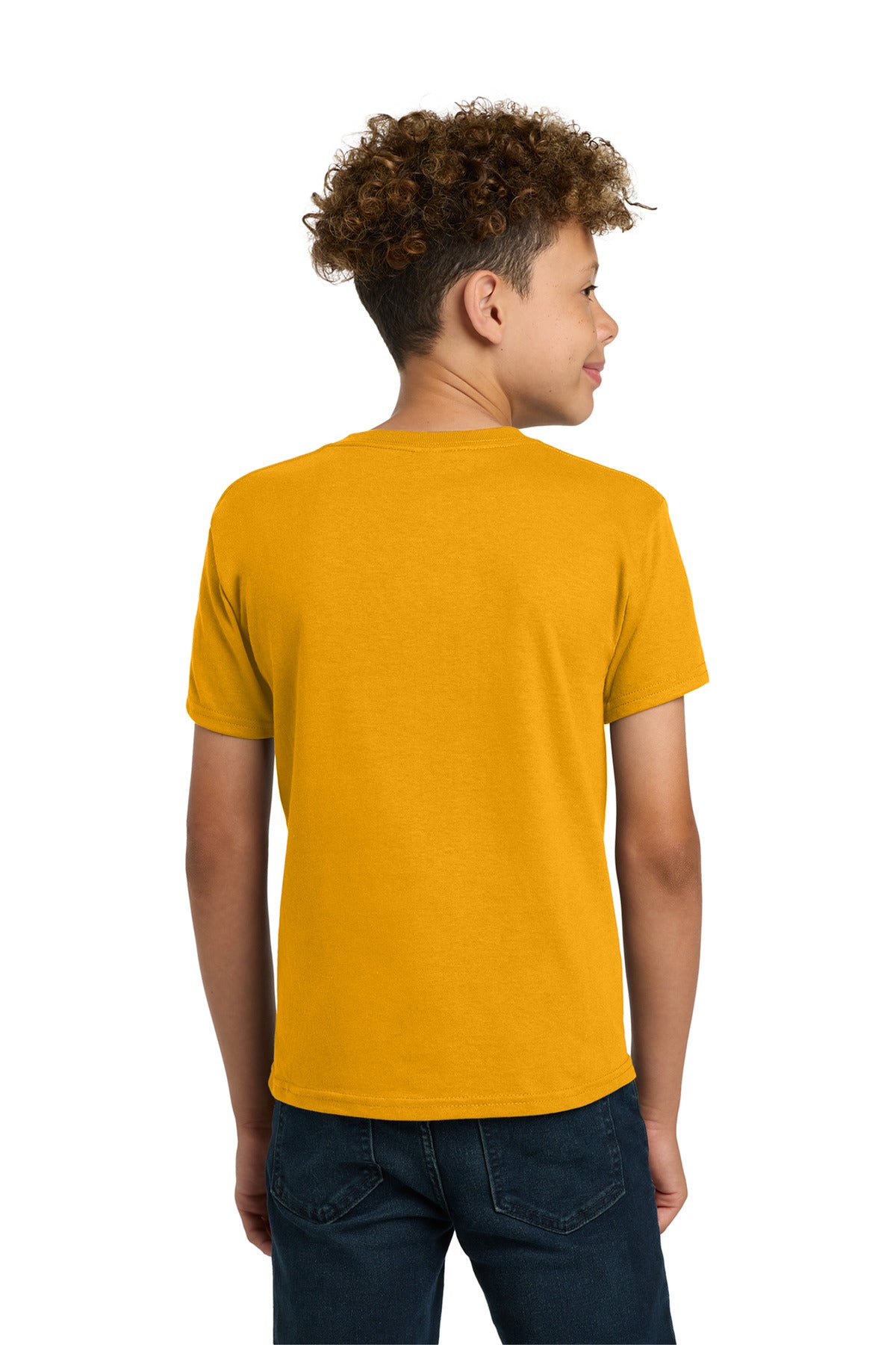 Gildan - Youth Heavy Cotton 100% Cotton T-Shirt. 5000B - Gold - back