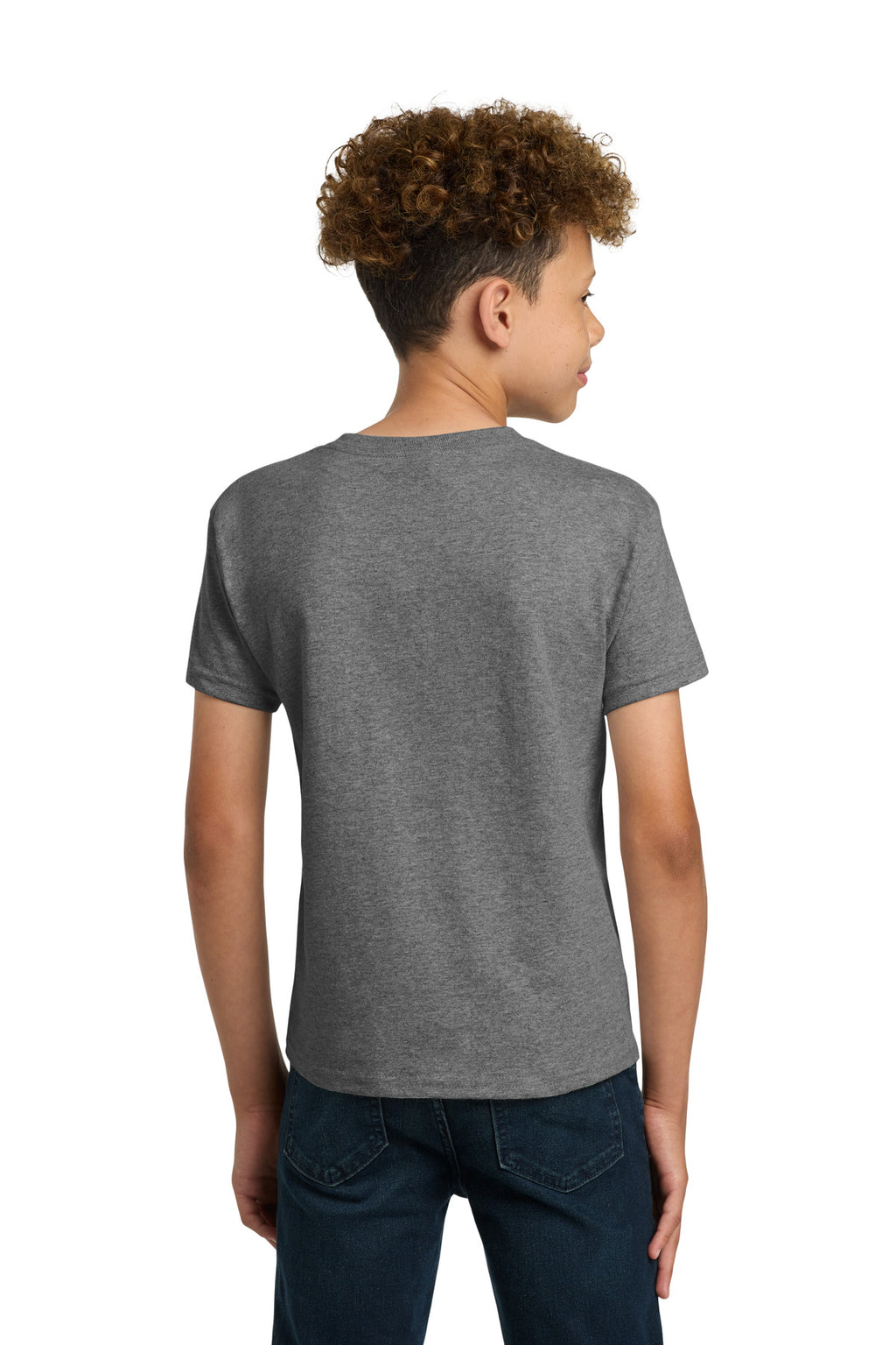 Gildan - Youth Heavy Cotton 100% Cotton T-Shirt. 5000B - Graphite Heather - back
