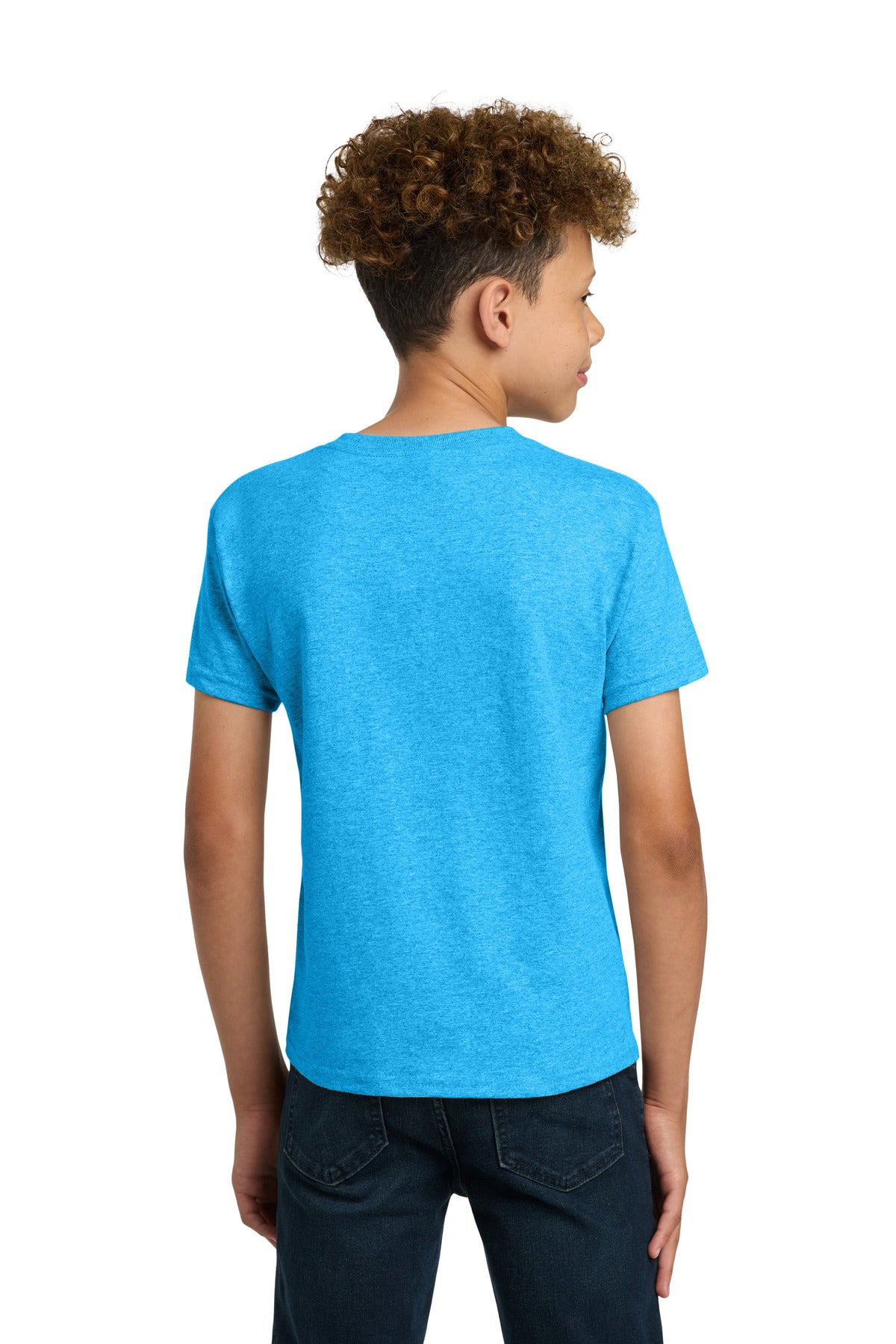 Gildan - Youth Heavy Cotton 100% Cotton T-Shirt. 5000B - Heather Sapphire - back